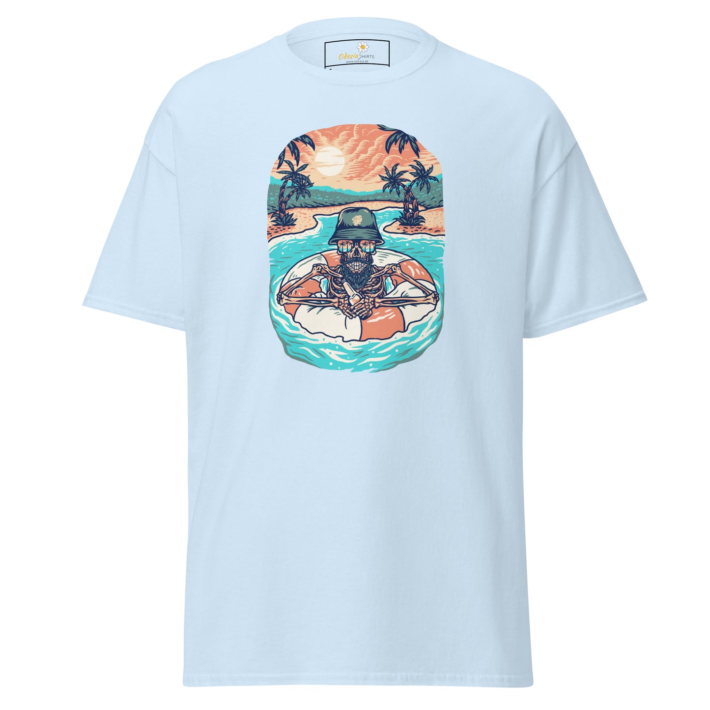 Unisex classic tshirt - SKULL SUMMER POOL - REGULAR