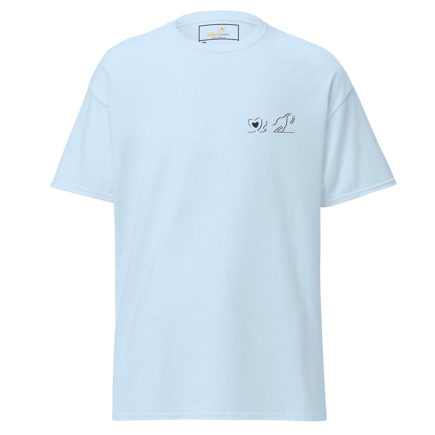 Unisex klassiek t-shirt - ANIMALS POCKET LOVE CAT - REGULAR