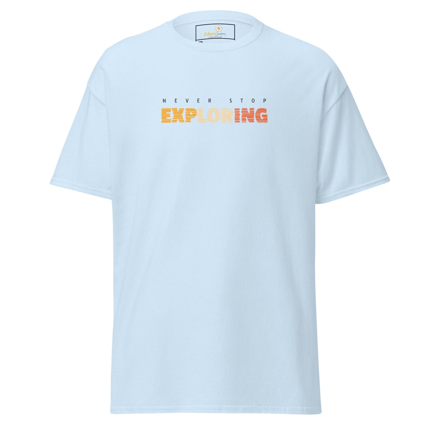 Unisex classic t-shirt - ADVENTURE TEXT NEVER STOP EXPLORING - BIG