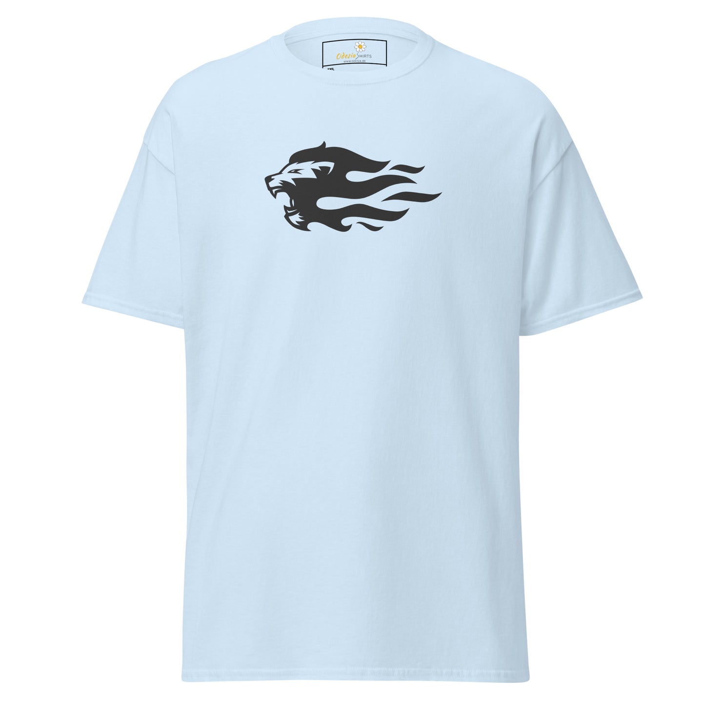 Klassiek heren t-shirt - WILDLIFE LION HEAD FLAME - GROOT