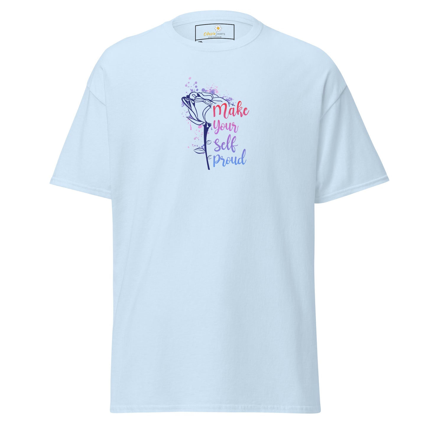 T-shirt classique pour homme - TEXT POSITIVE MAKE YOURSELF PROUD - BIG