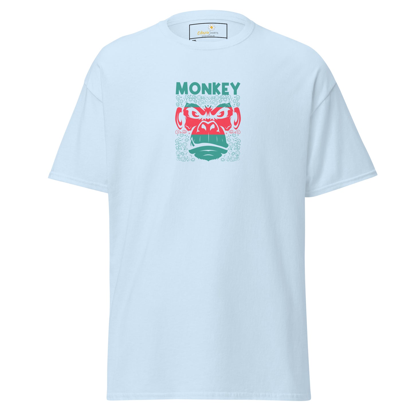 Klassiek heren t-shirt - WILDLIFE MONKEY FACE - GROOT