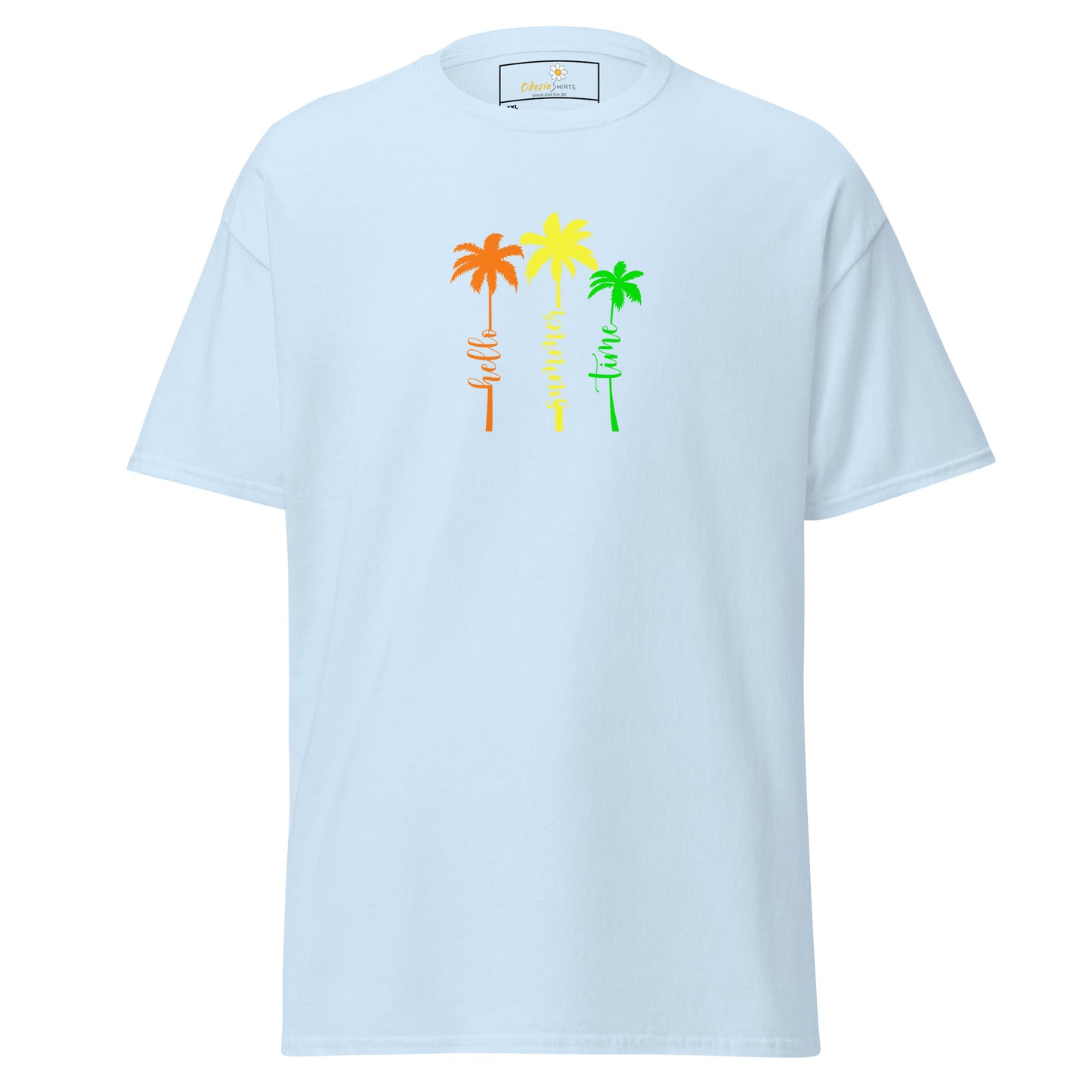 Klassiek heren t-shirt - SUMMER HELLO TIMES - GROOT