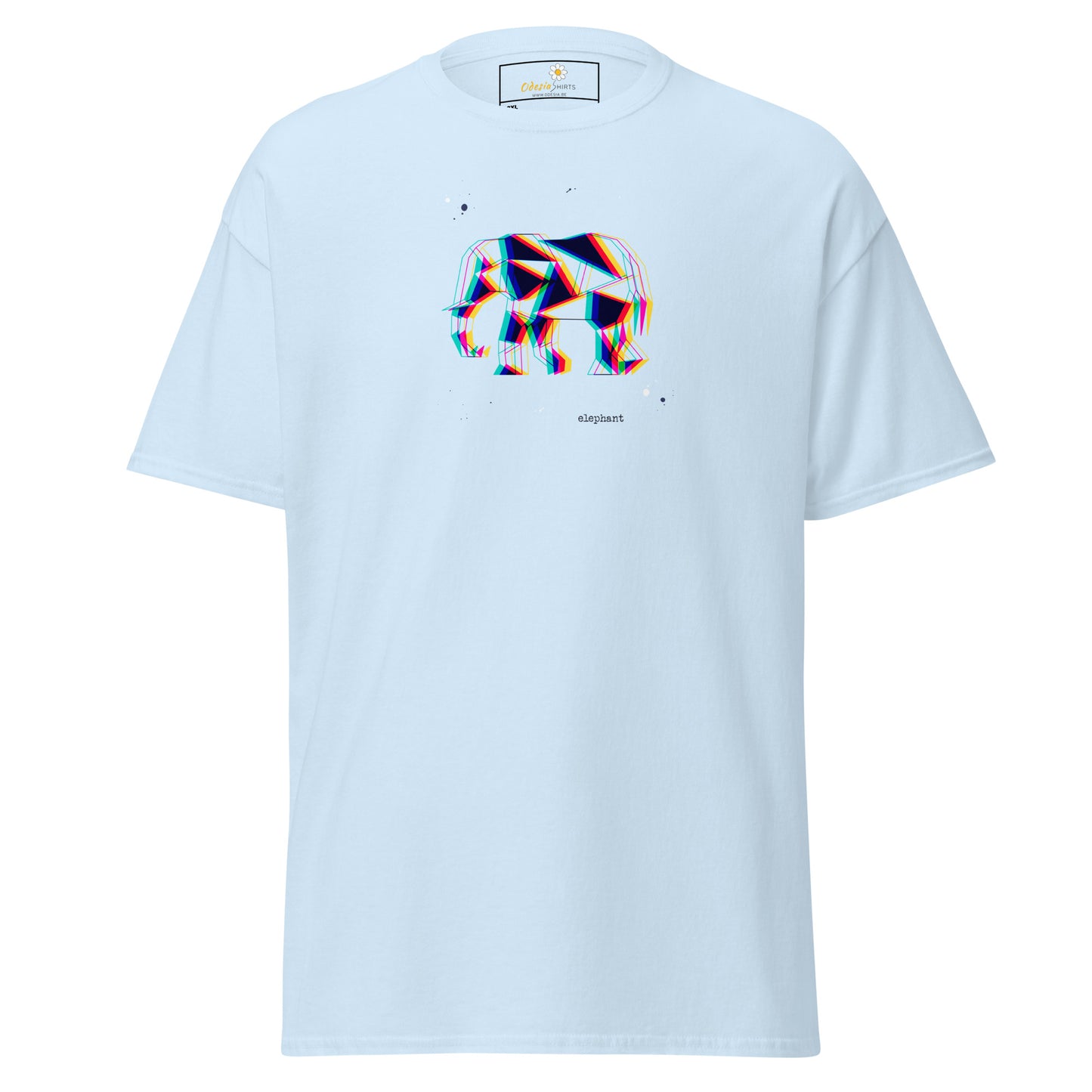 T-shirt classique unisexe - CARRÉS ÉLÉPHANTS ABSTRAITS - GRAND