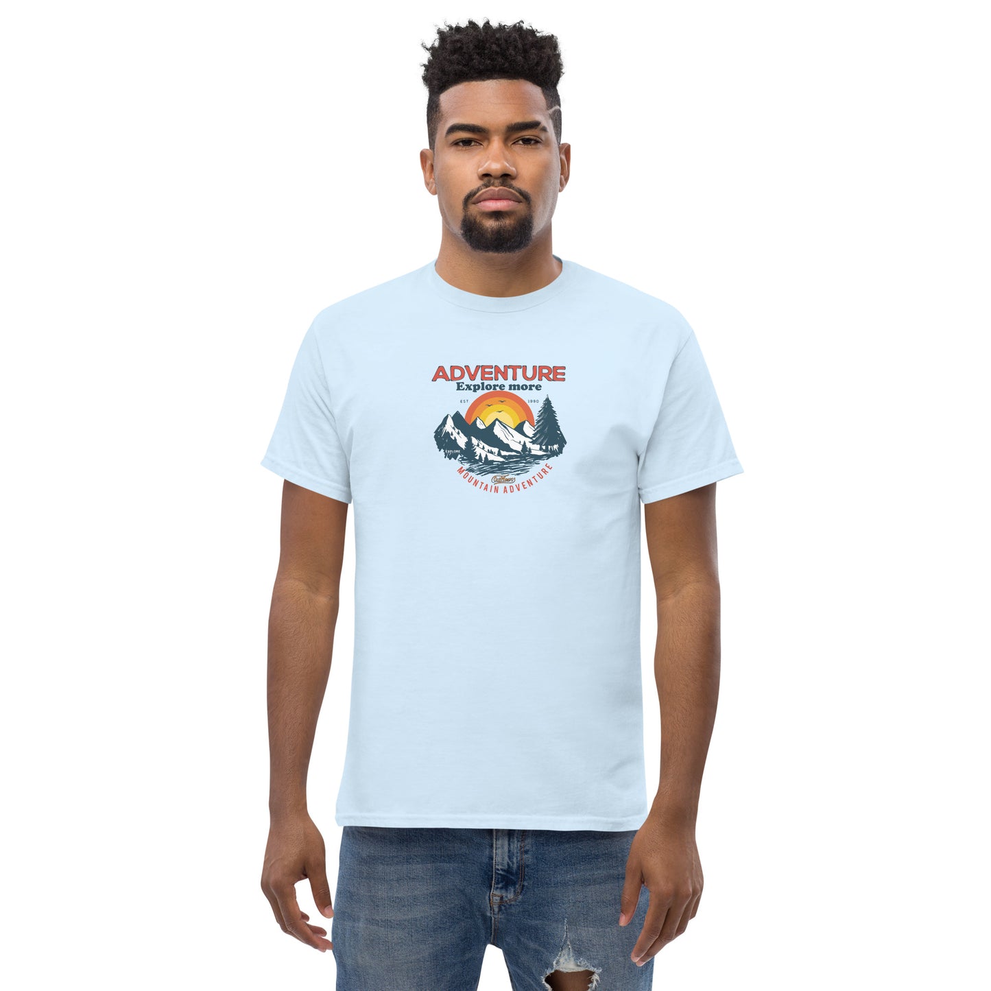 Unisex classic t-shirt - ADVENTURE EXPLORE MORE - BIG