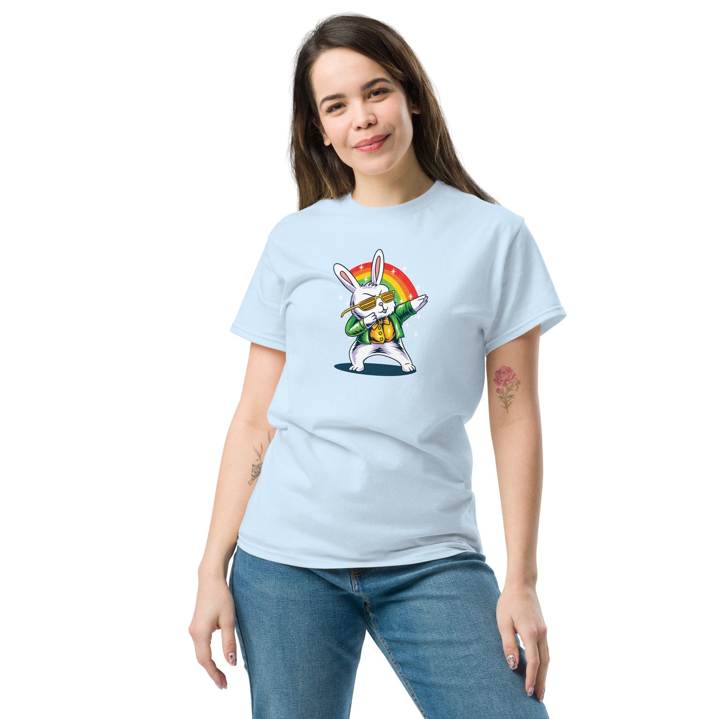 Unisex classic t-shirt - FUN DANCING RABBIT - BIG