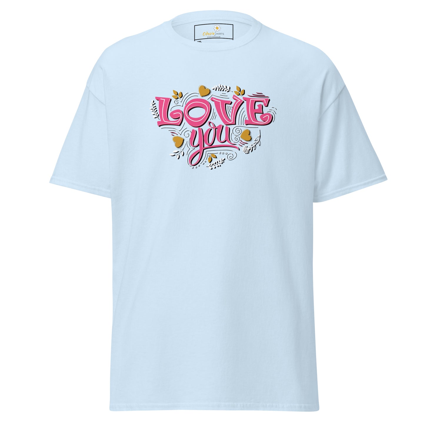 T-shirt classique pour homme - TEXT LOVE YOU - BIG