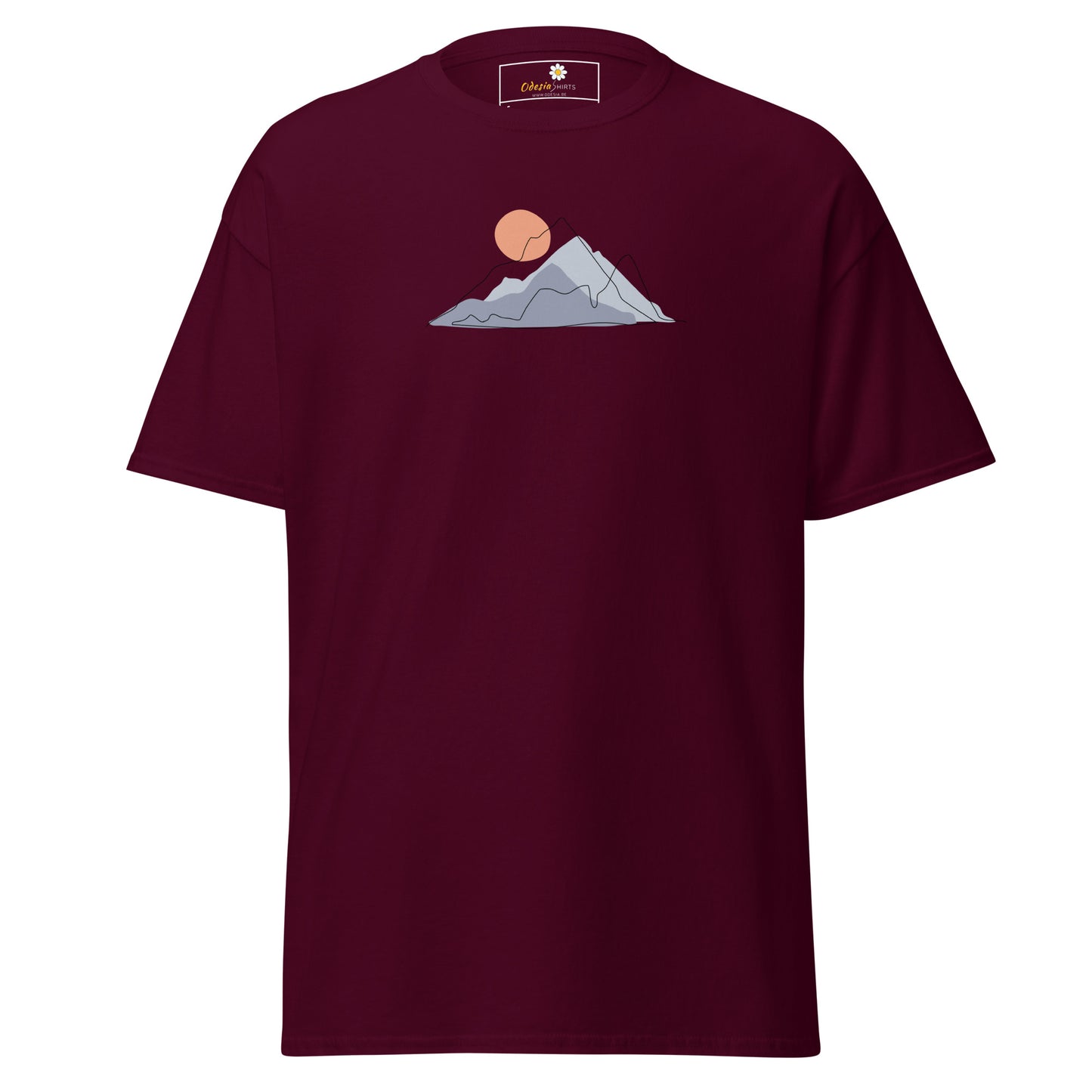 T-shirt classique pour homme - NATURE MOUNTAIN SUN - RÉGULIER