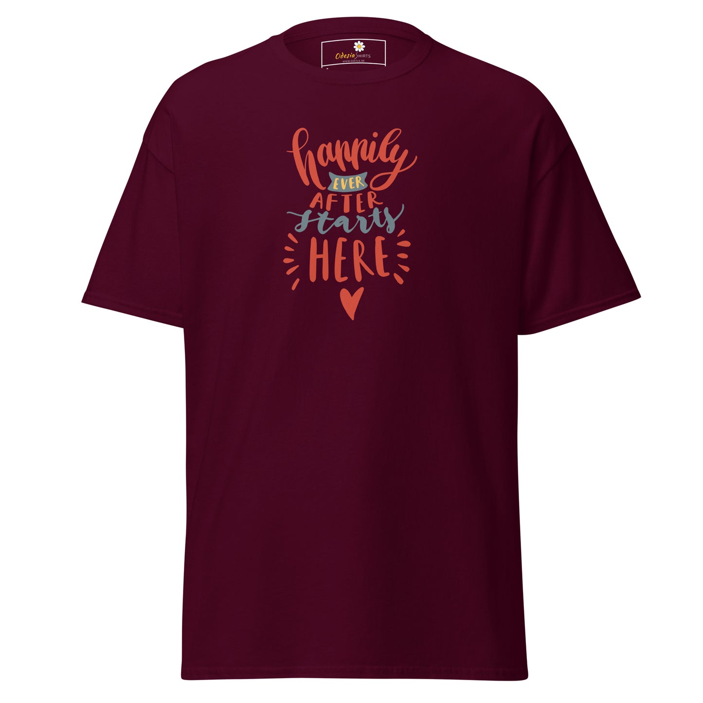 Unisex classic t-shirt - TEXT HAPPILY EVER AFTER - REGULAR
