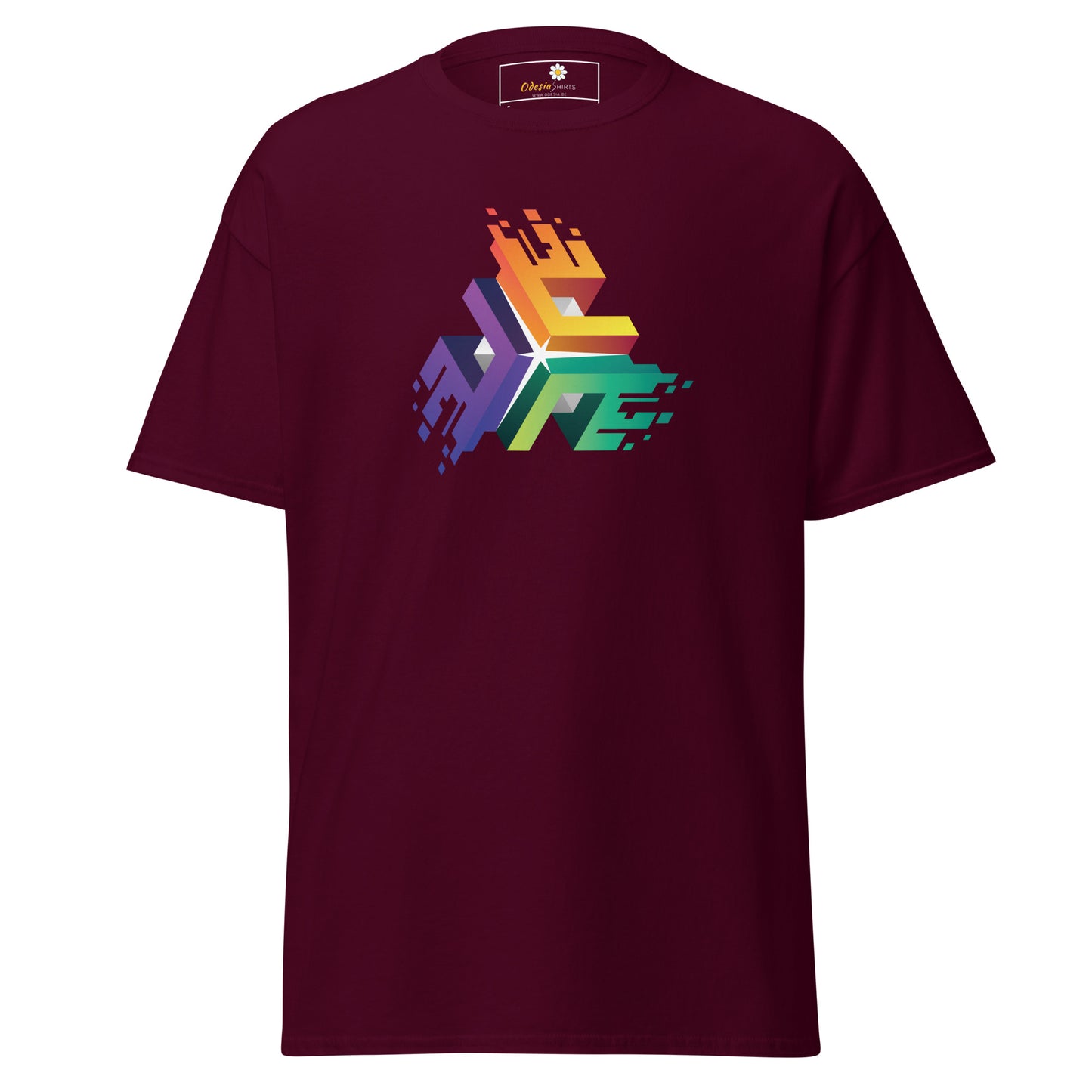 T-shirt classique unisexe - CUBES DE COULEURS ABSTRAITS - RÉGULIER