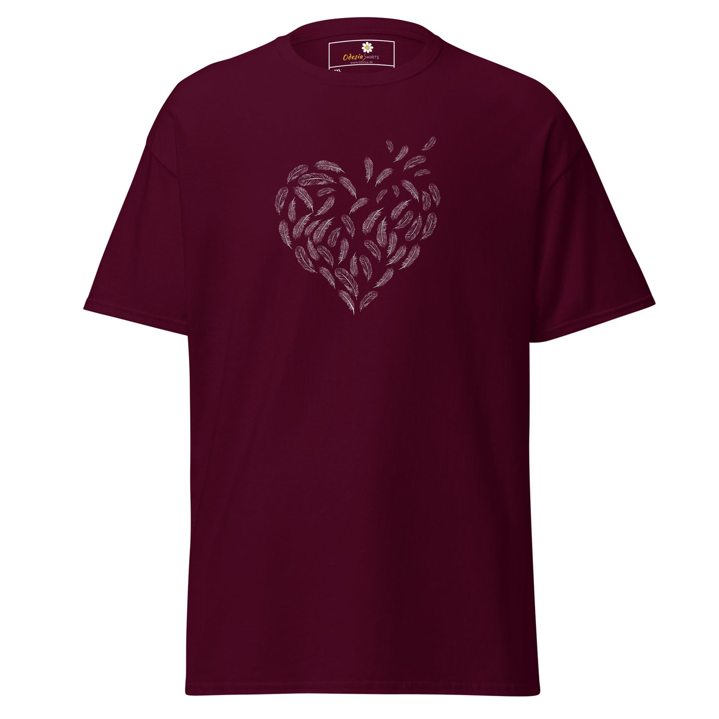 Unisex classic t-shirt - ABSTRACT HEART FEATHER - BIG