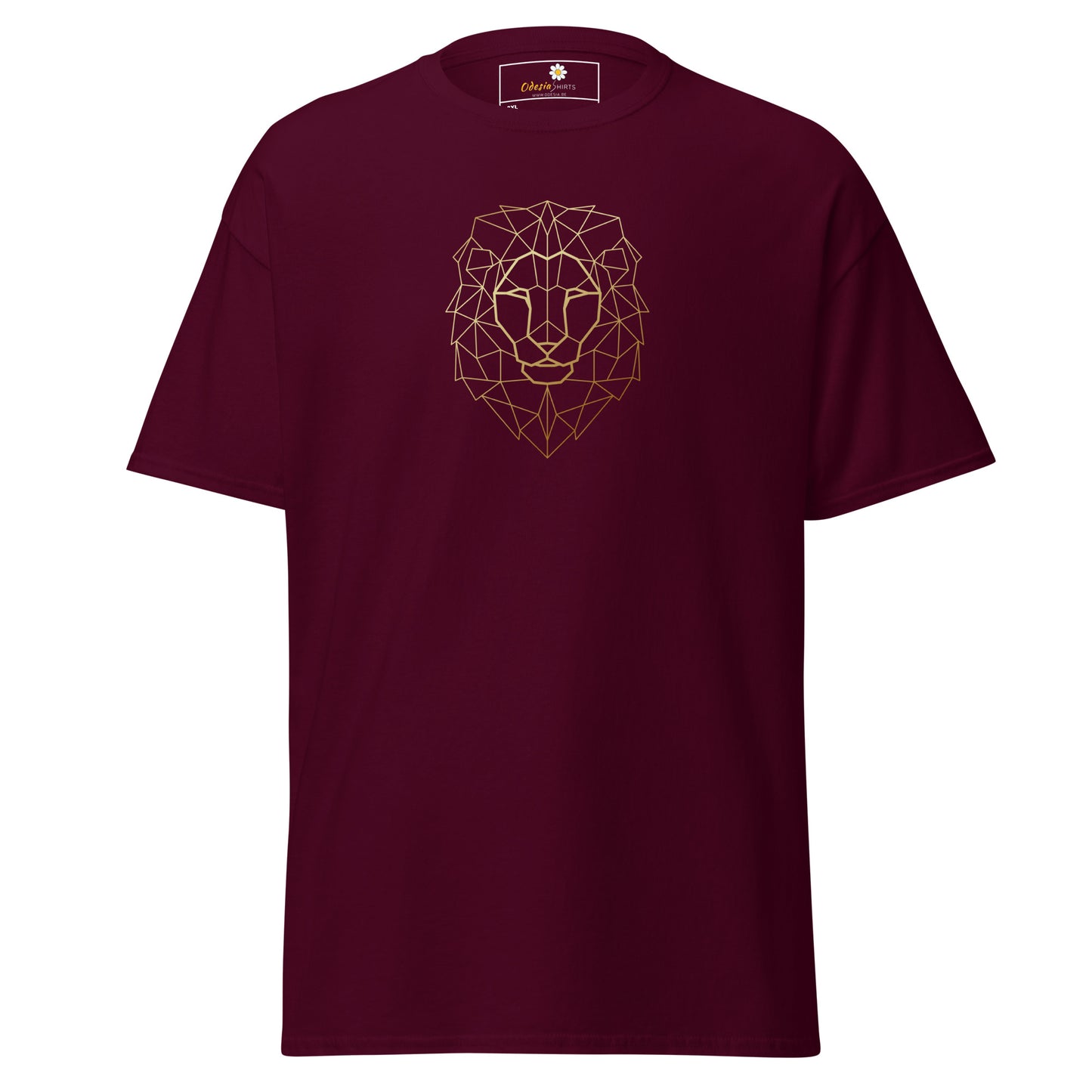 Klassiek heren t-shirt - WILDLIFE LION HEAD LINES - GROOT