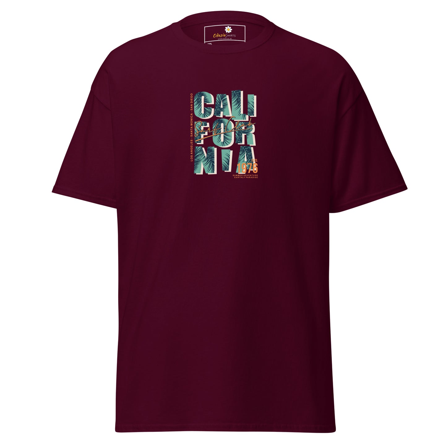 Heren klassiek t-shirt - TEXT CALIFORNIA - GROOT