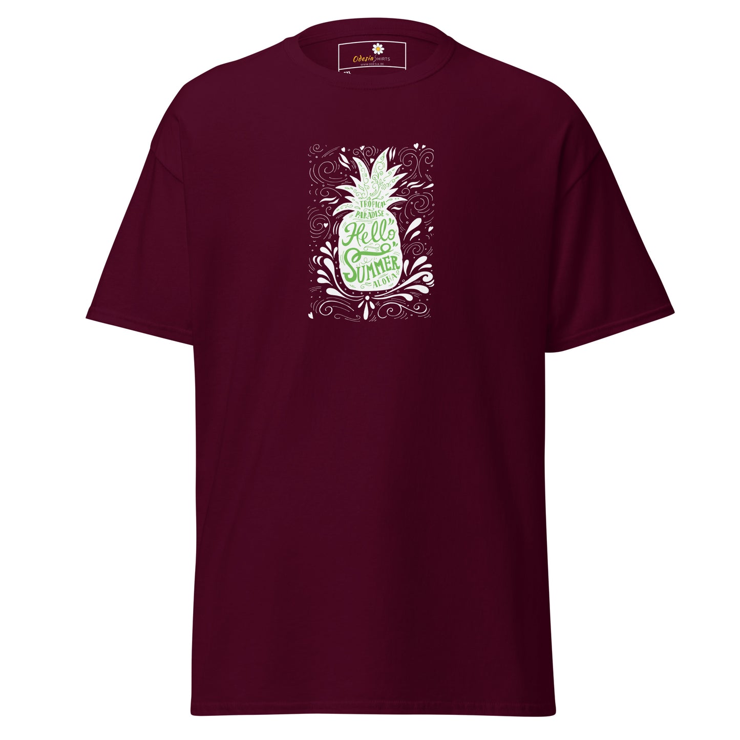 Heren klassiek t-shirt - SUMMER PINEAPPLE - GROOT