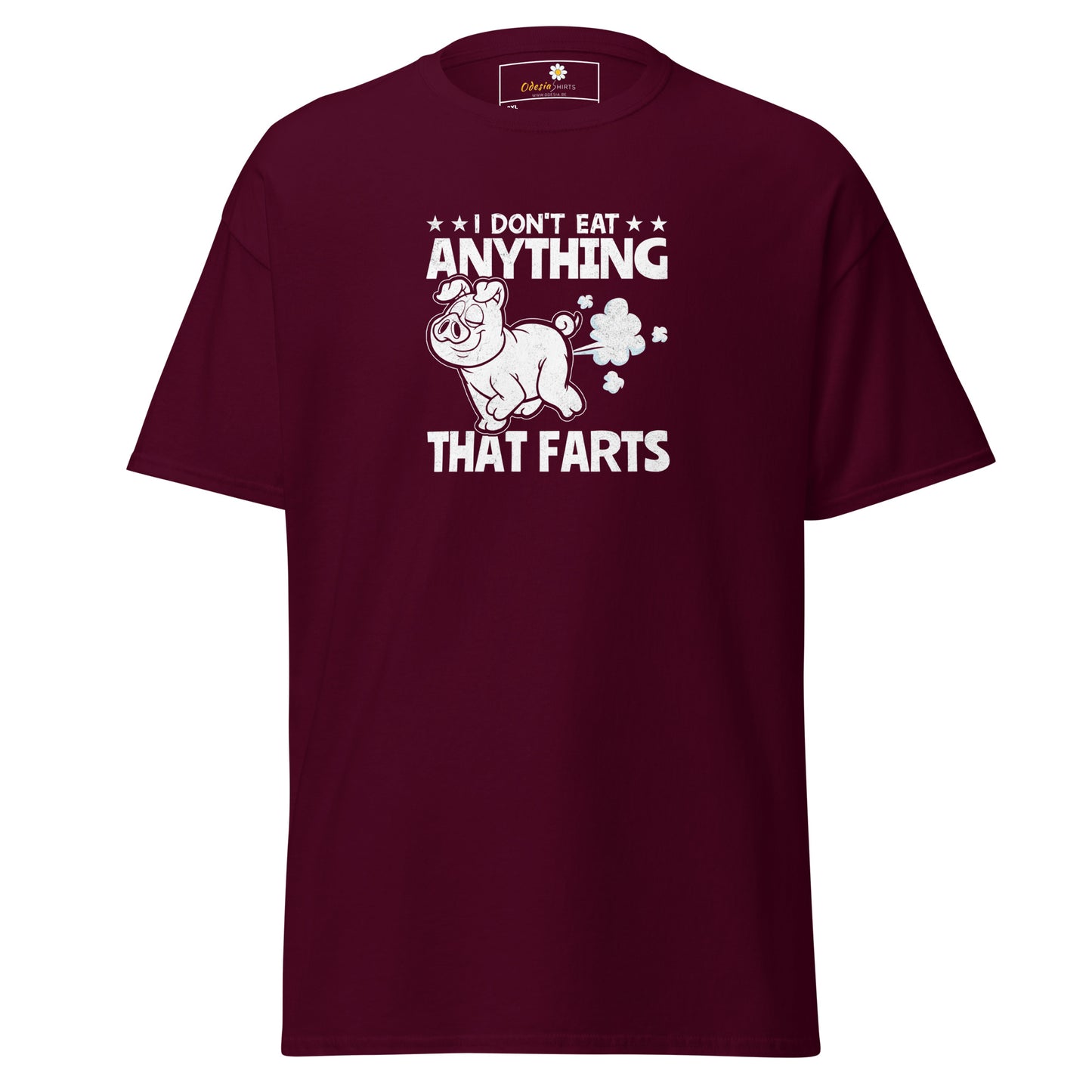 Unisex classic t-shirt - VEGAN FUN I DONT EAT ANYTHING THAT FART - BIG