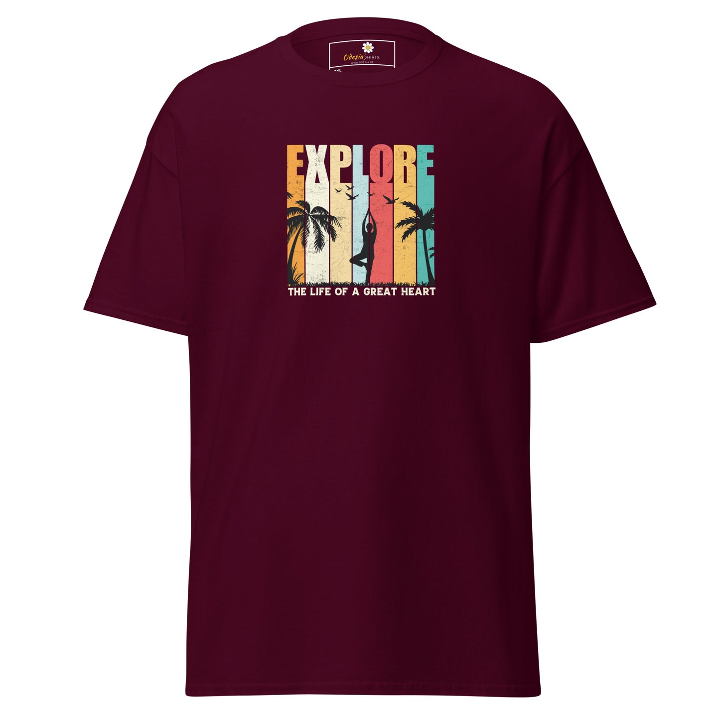 Unisex classic t-shirt - ADVENTURE EXPLORE GREAT HEART - BIG