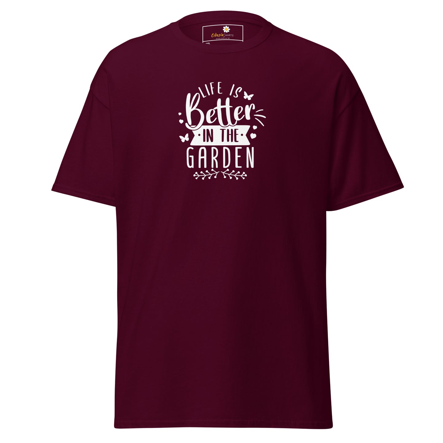 Unisex classic t-shirt - ECOLOGY TEXT LIFE IS BETTER GARDEN - BIG