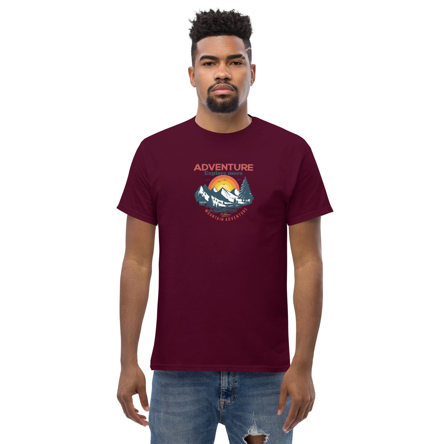 Unisex classic t-shirt - ADVENTURE EXPLORE MORE - BIG