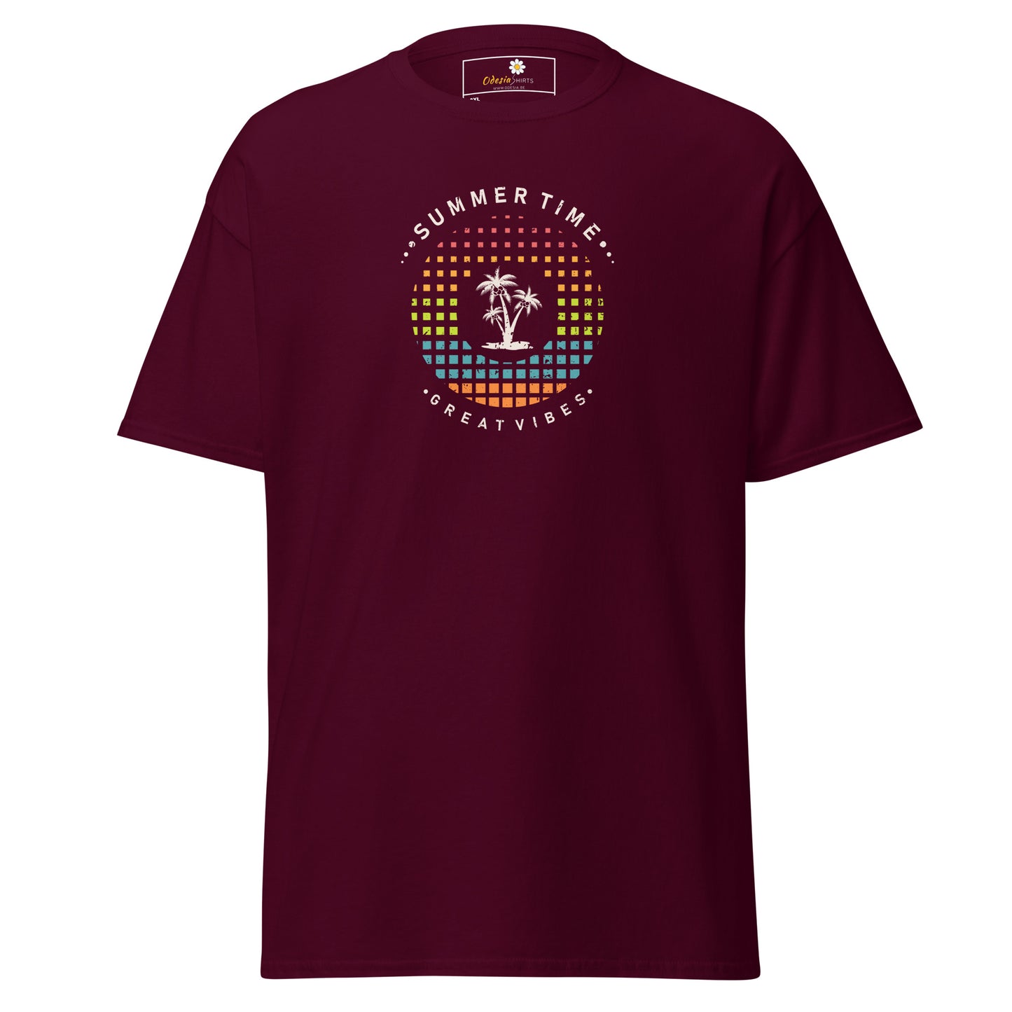 Klassiek T-shirt voor heren - SUMMER GREAT VIBES - GROOT