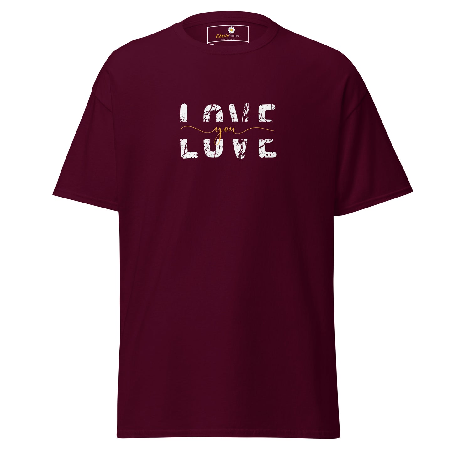 T-shirt classique pour homme - TEXT LOVE YOU - BIG