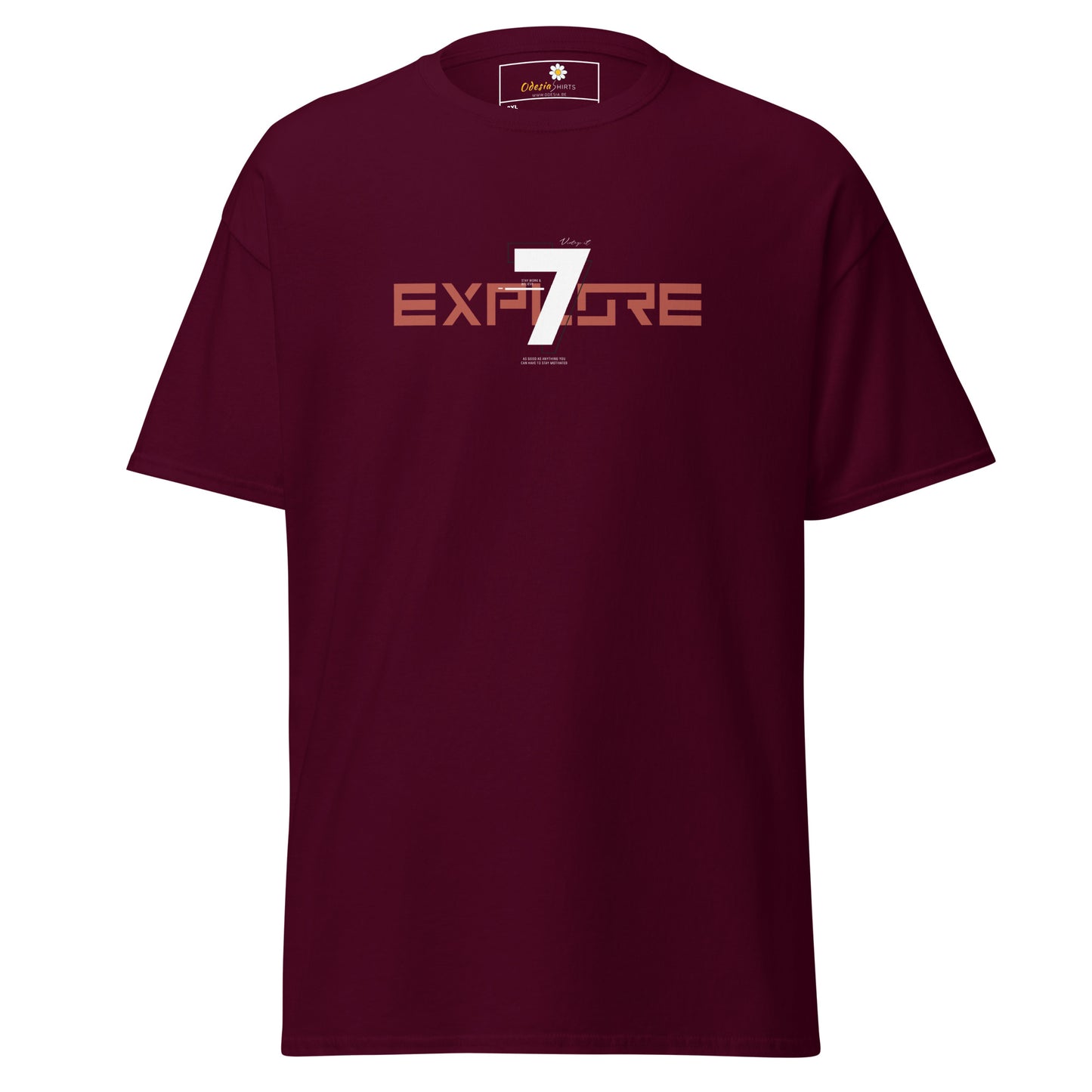 Unisex classic t-shirt - ADVENTURE TEXT EXPLORE 7 - BIG