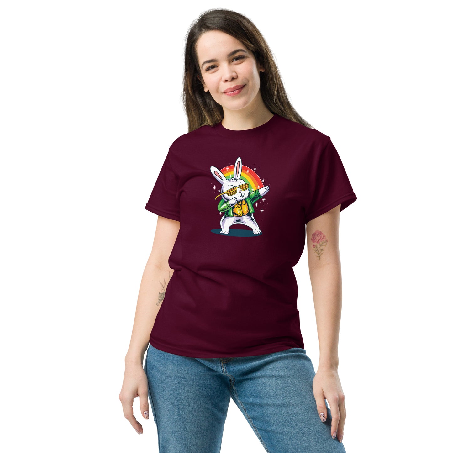 Unisex classic t-shirt - FUN DANCING RABBIT - BIG