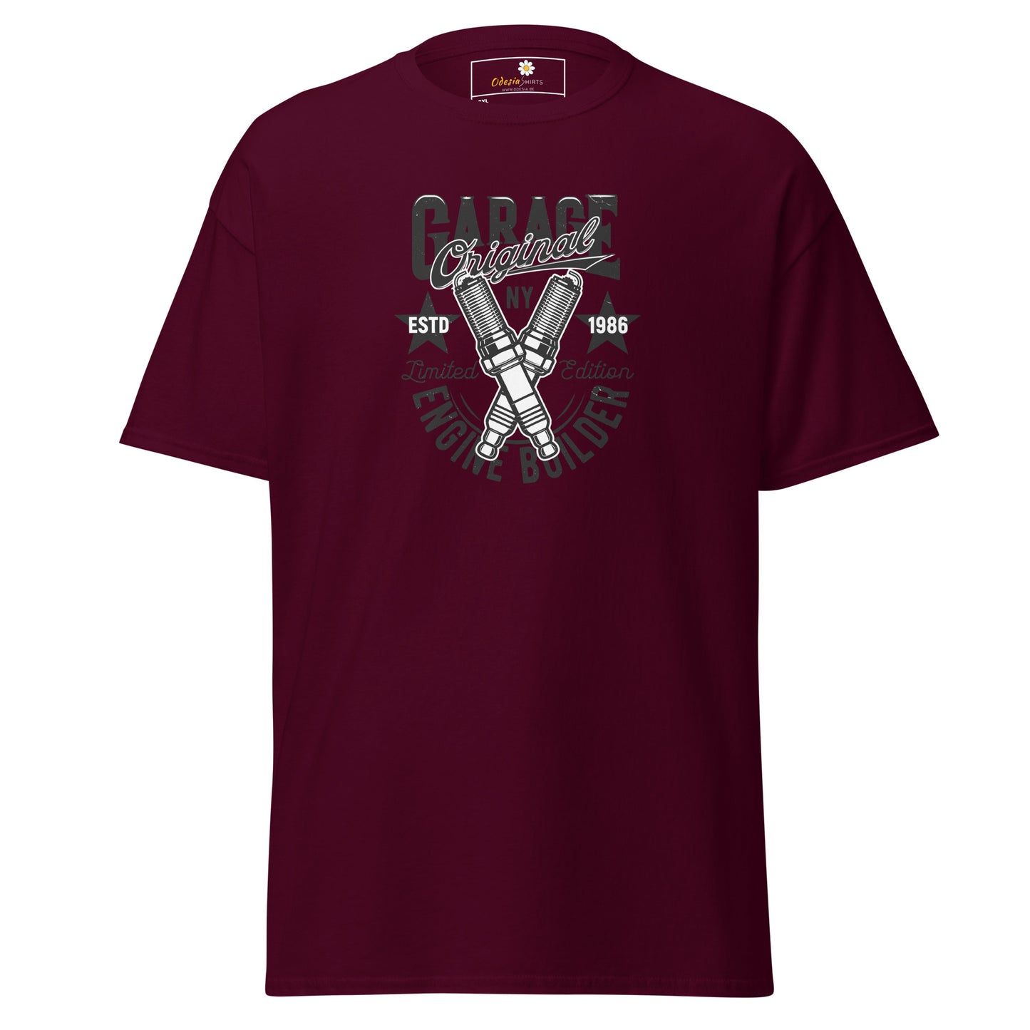Unisex classic t-shirt - SKILLS MOTOR GARAGE ENGINE BUILDER - BIG