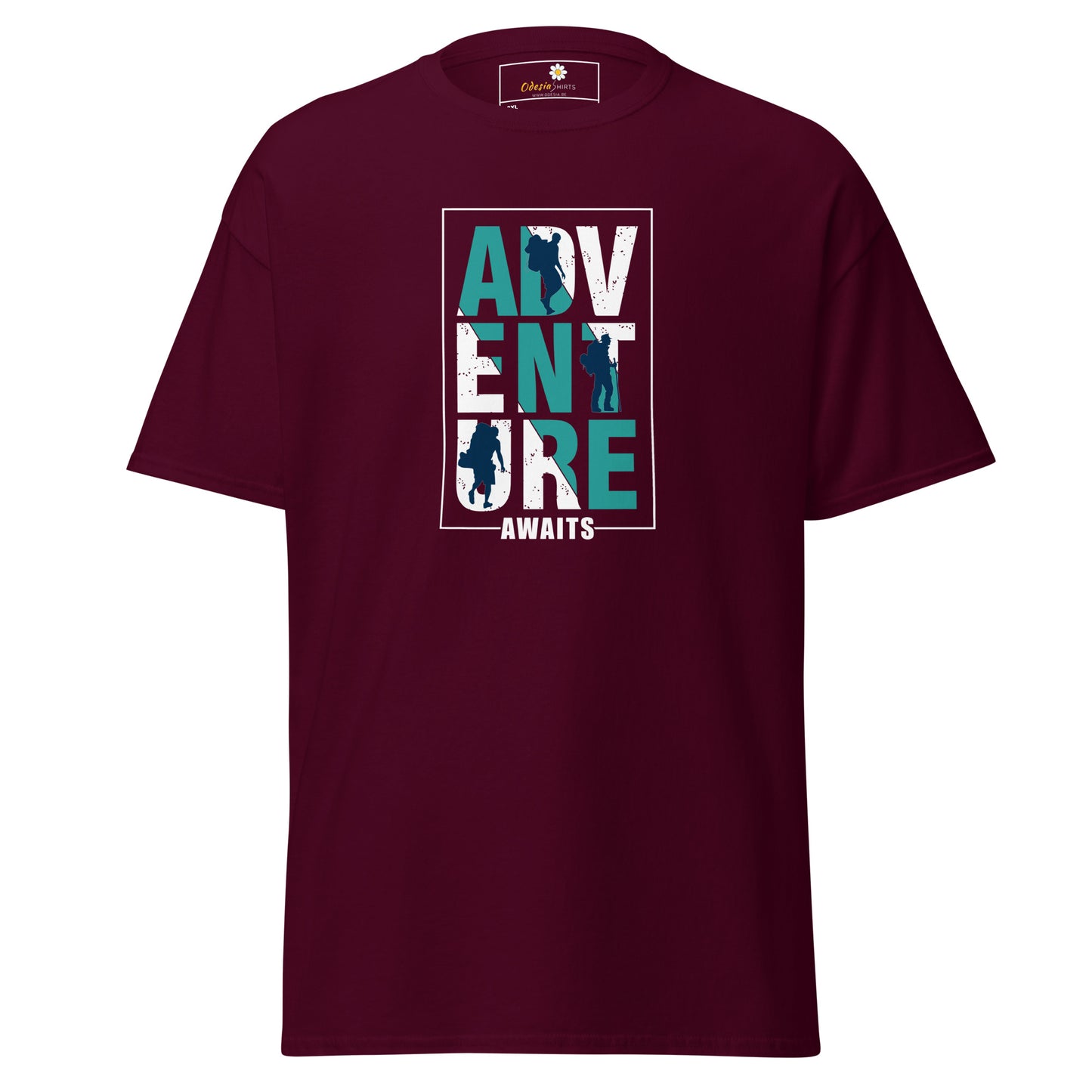 Unisex classic t-shirt - ADVENTURE AWAITS - BIG