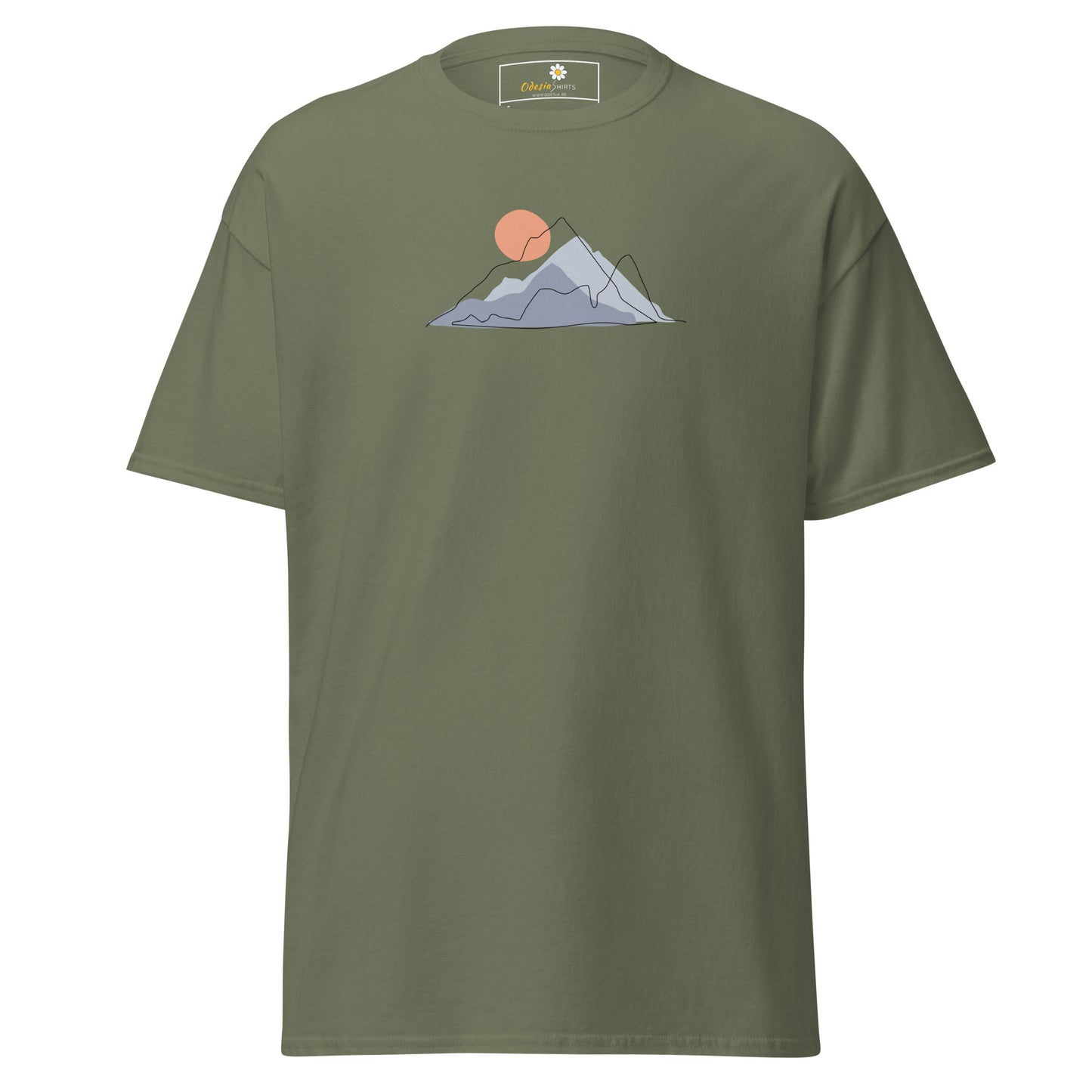 T-shirt classique pour homme - NATURE MOUNTAIN SUN - RÉGULIER