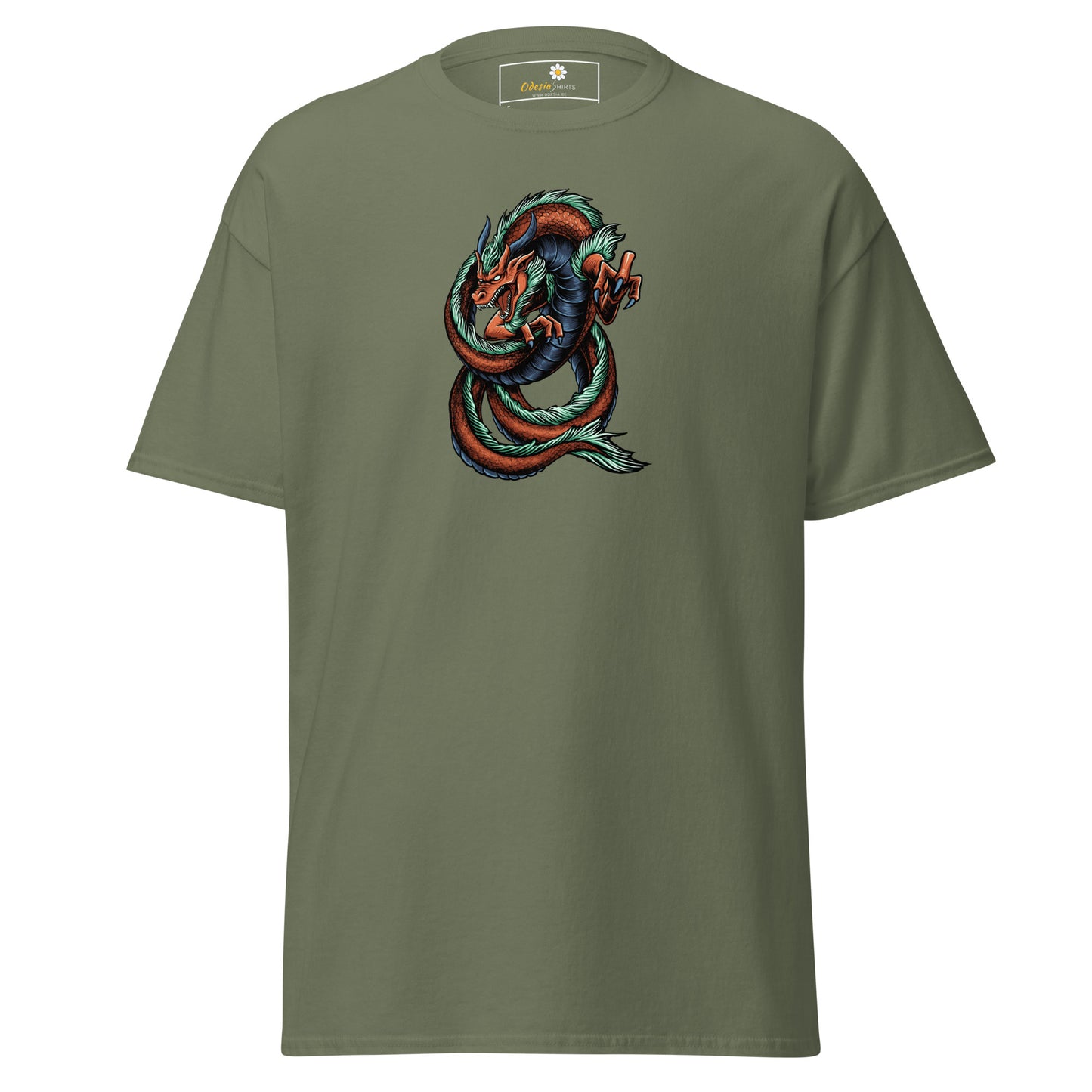 Unisex classic tee - MYSTIC RED GREEN DRAGON - REGULAR