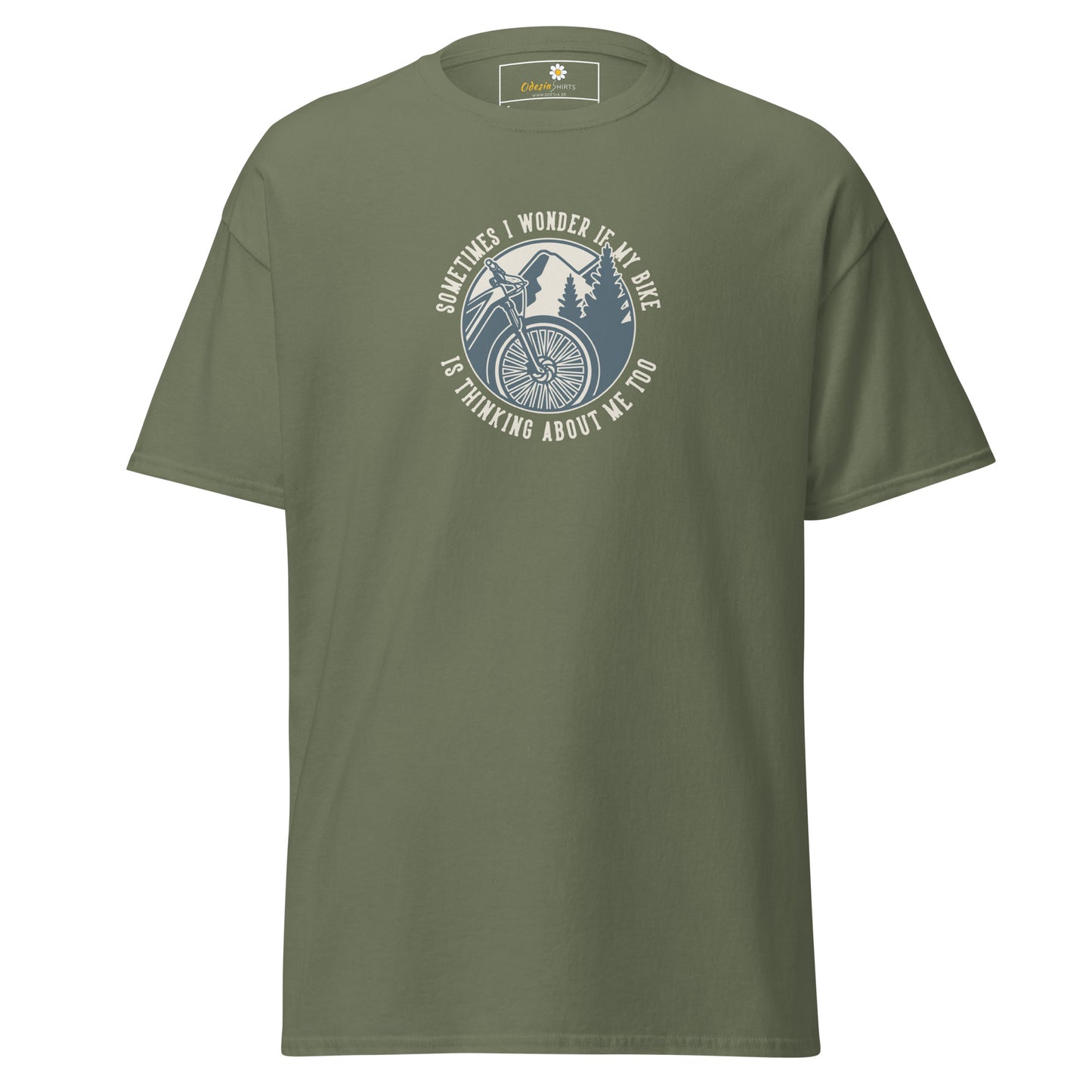 Unisex classic t-shirt - ADVENTURE SPORT CIRCLE BIKE WONDERING - REGULAR