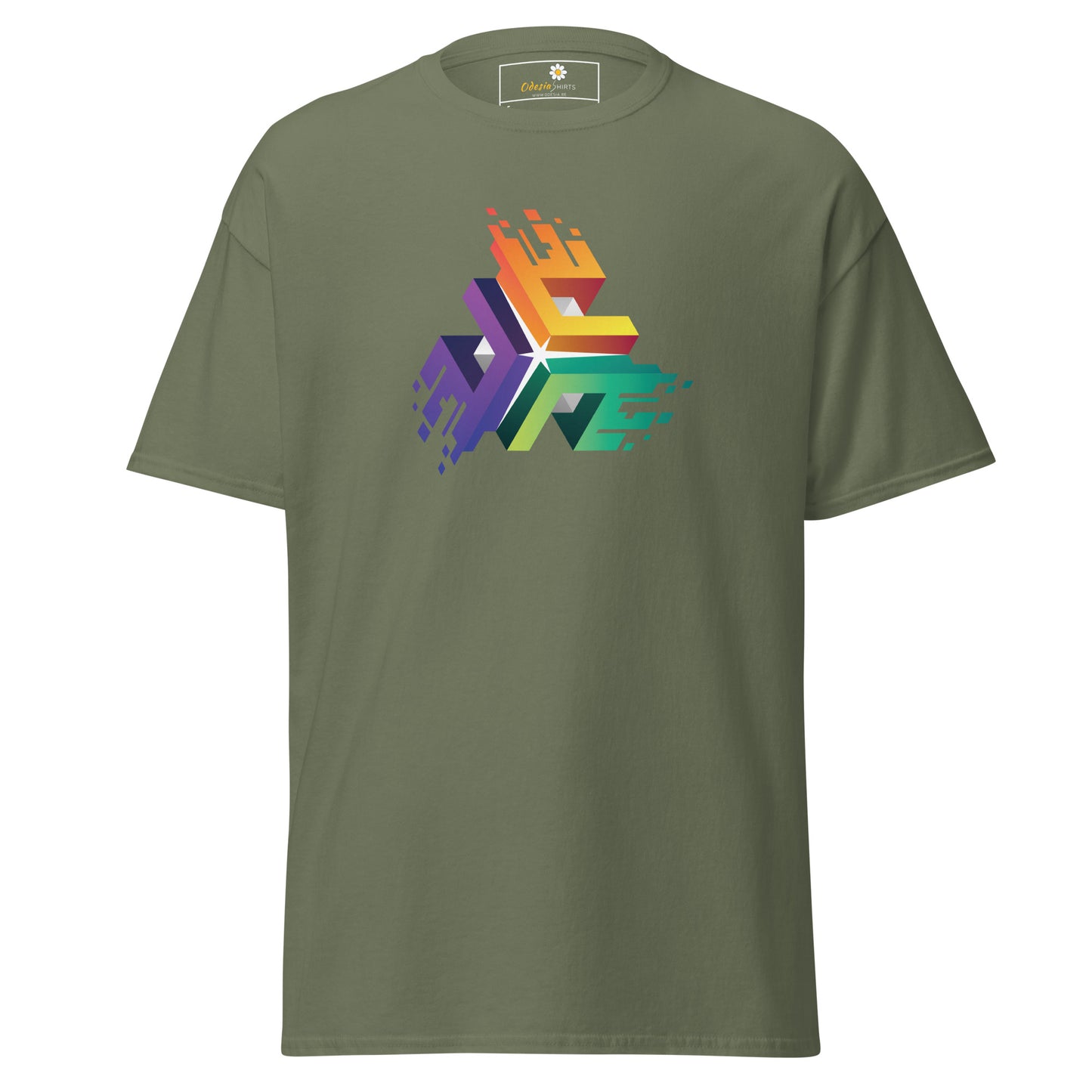 T-shirt classique unisexe - CUBES DE COULEURS ABSTRAITS - RÉGULIER