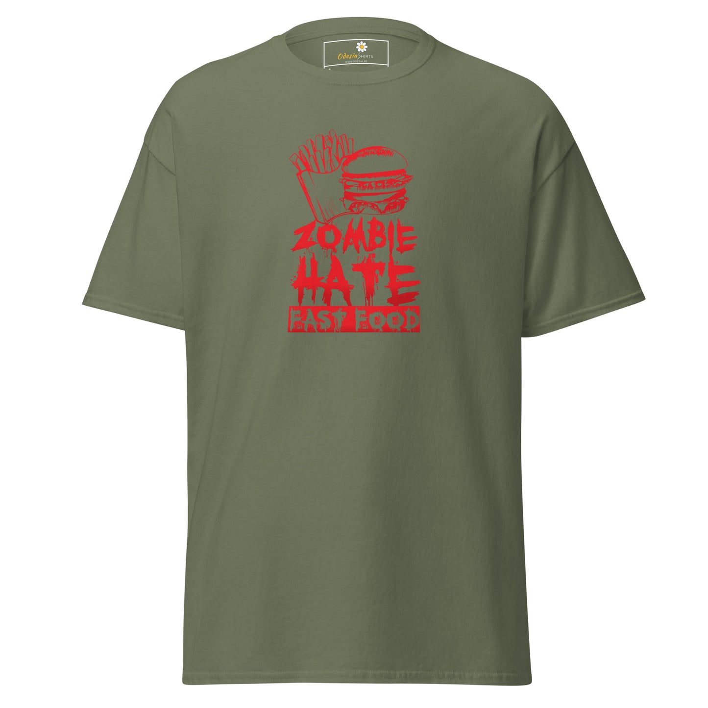 Unisex classic t-shirt - SPOOKIE ZOMBIE HATE FASTFOOD - REGULAR