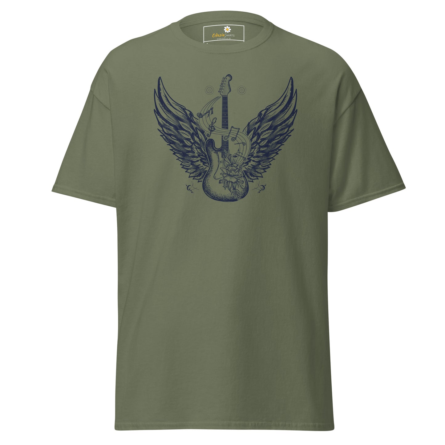 Unisex klassiek t-shirt - MUZIEK ROCK AND ROLL GITAAR - REGULAR