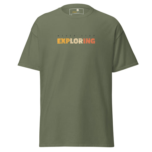 Unisex classic t-shirt - ADVENTURE TEXT NEVER STOP EXPLORING - BIG