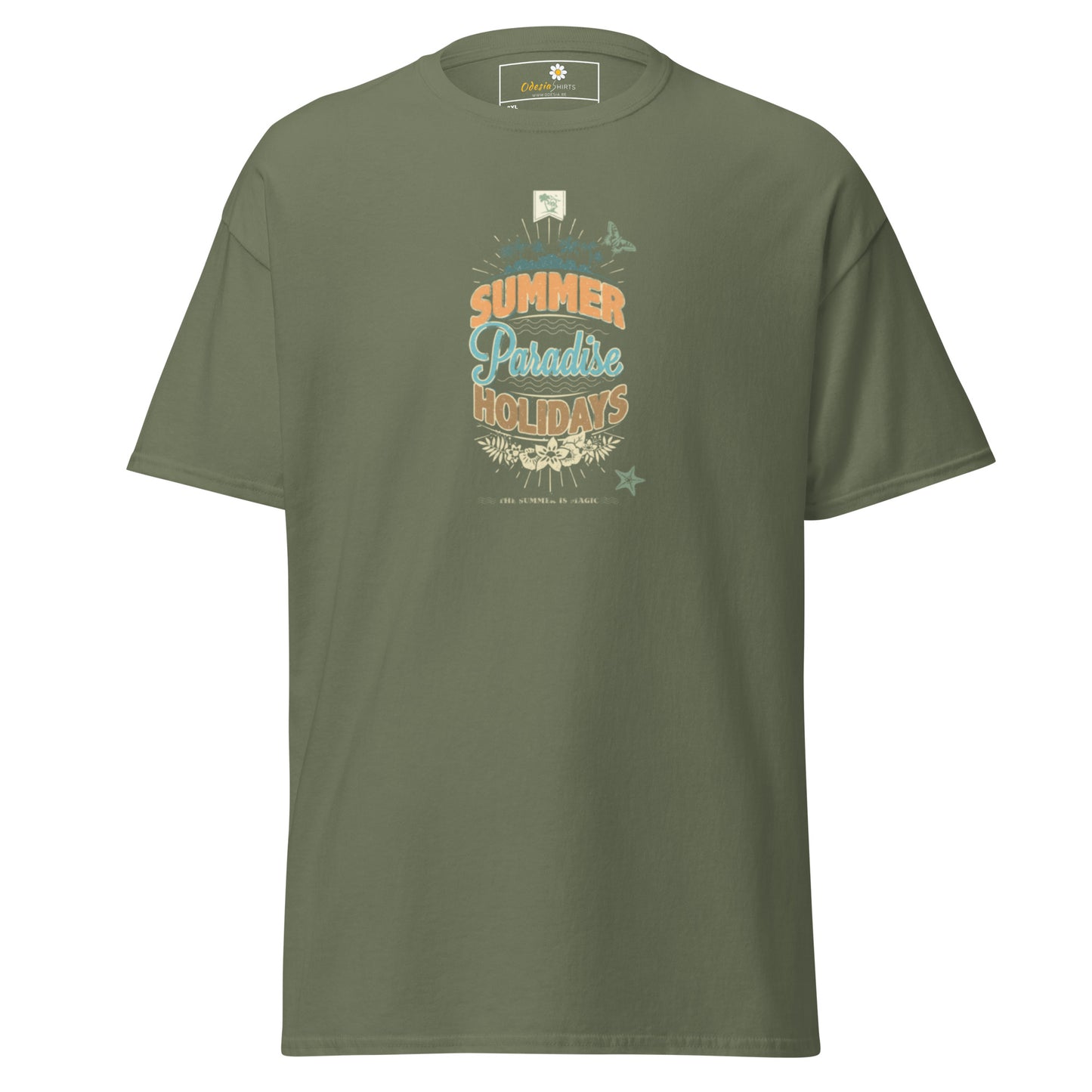 Heren klassiek t-shirt - SUMMER PARADISE - GROOT