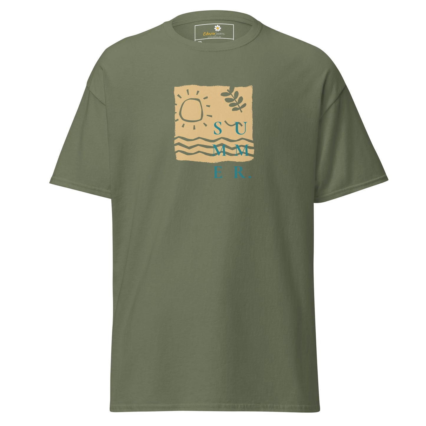 Heren klassiek t-shirt - SUMMER SEA NATURE - GROOT
