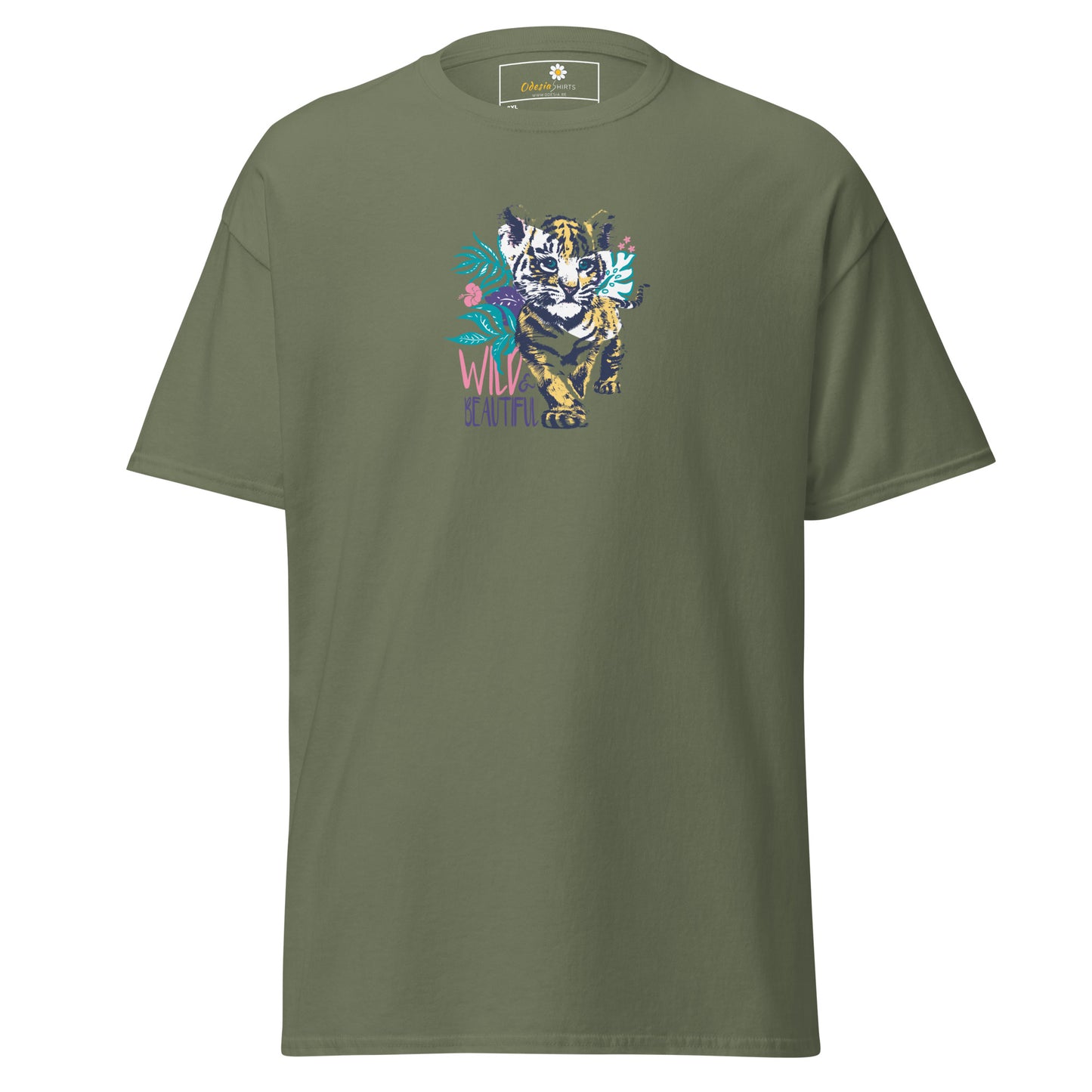 Heren klassiek t-shirt - WILDLIFE AND BEAUTIFUL - GROOT