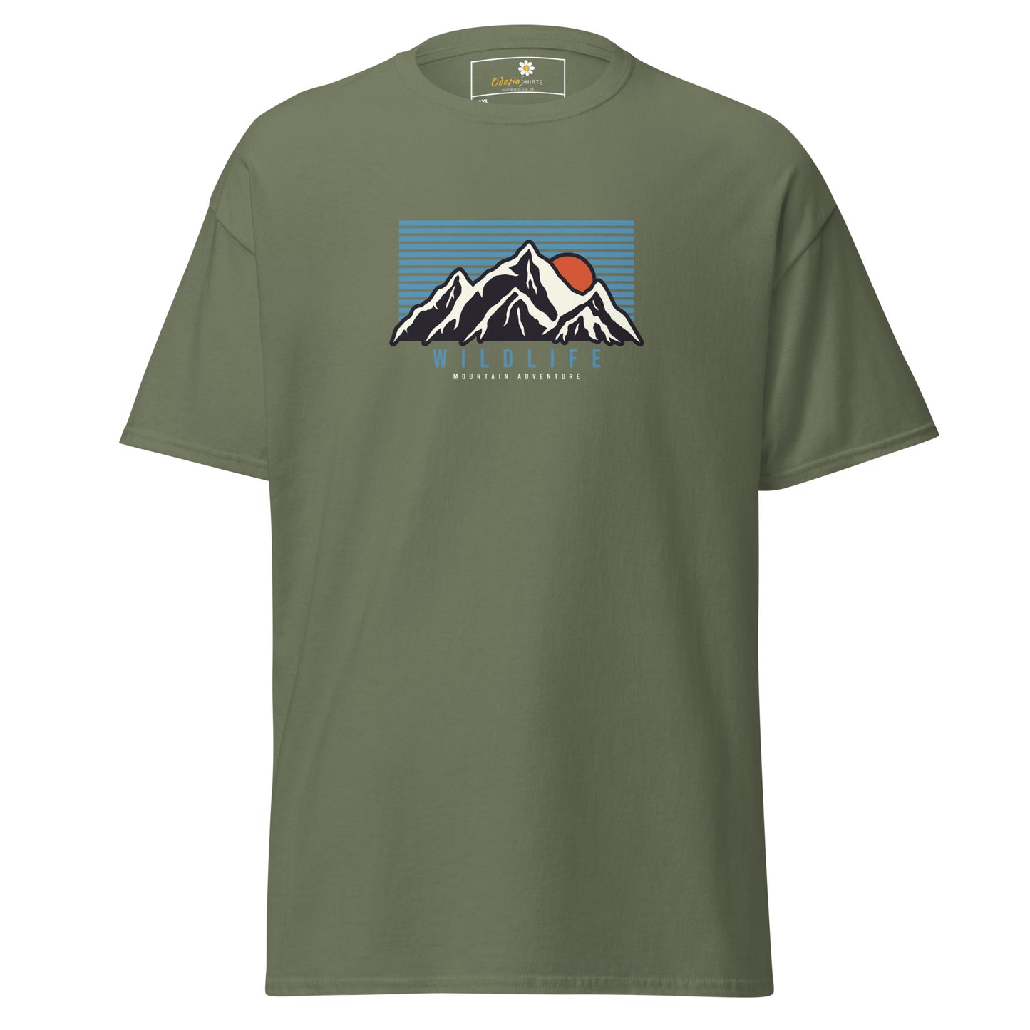 Unisex classic t-shirt - ADVENTURE MOUNTAIN SUNSET - BIG