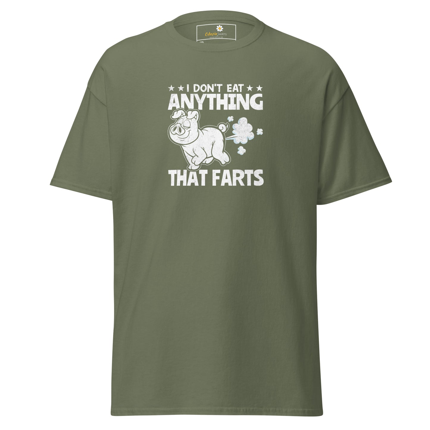 Unisex classic t-shirt - VEGAN FUN I DONT EAT ANYTHING THAT FART - BIG