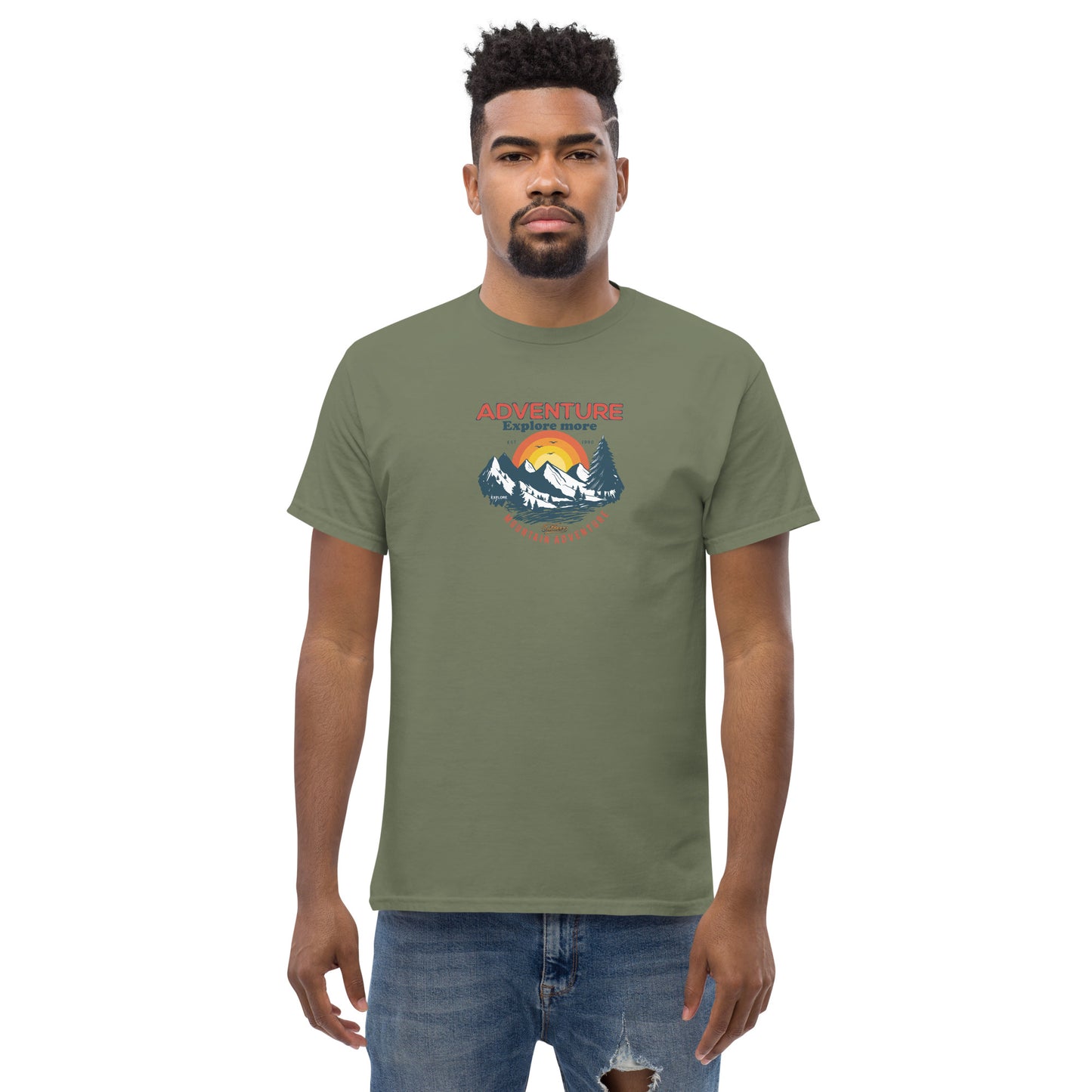 Unisex classic t-shirt - ADVENTURE EXPLORE MORE - BIG