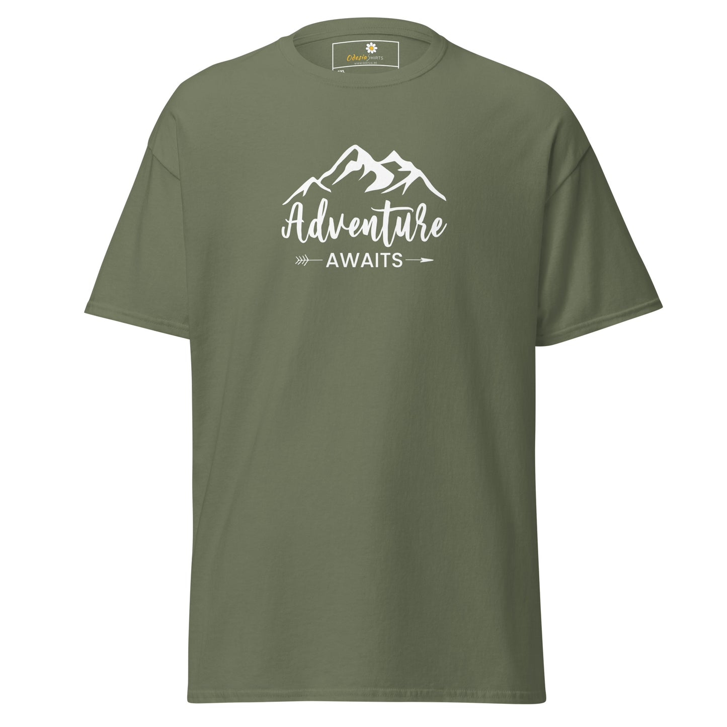 Unisex classic t-shirt - ADVENTURE NATURE AWAITS - BIG