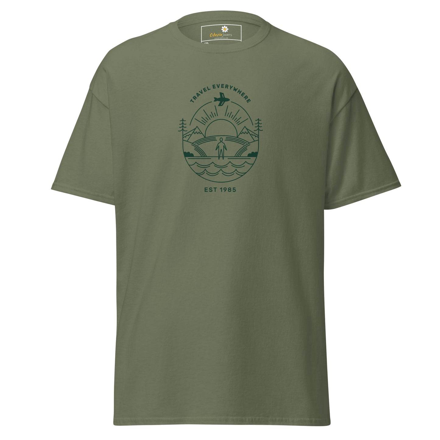 Unisex classic t-shirt - ADVENTURE TRAVEL EVERYWHERE - BIG