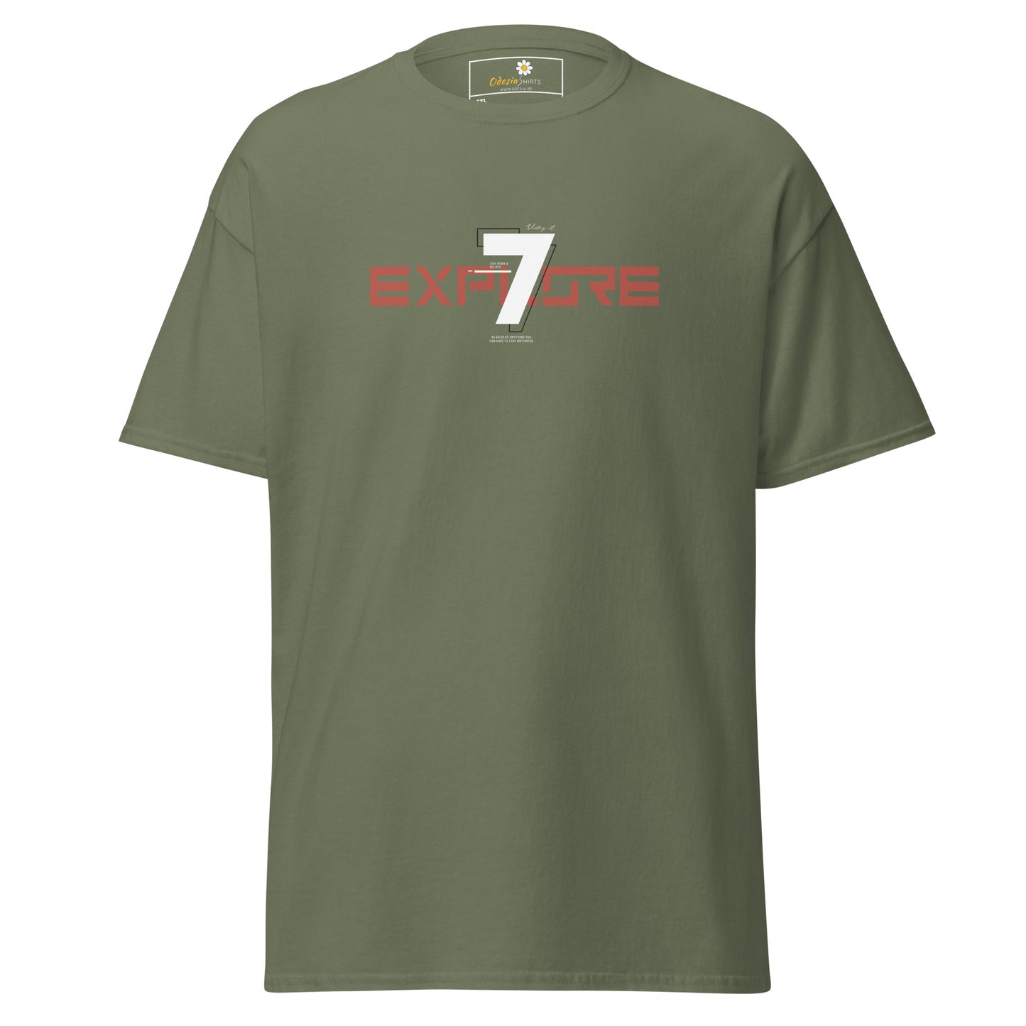 Unisex classic t-shirt - ADVENTURE TEXT EXPLORE 7 - BIG