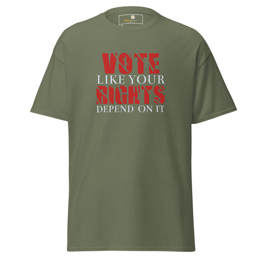 T-shirt classique pour homme - TEXTE VOTE J'AIME BIEN COMPTEZ SUR ELLE - GRAND