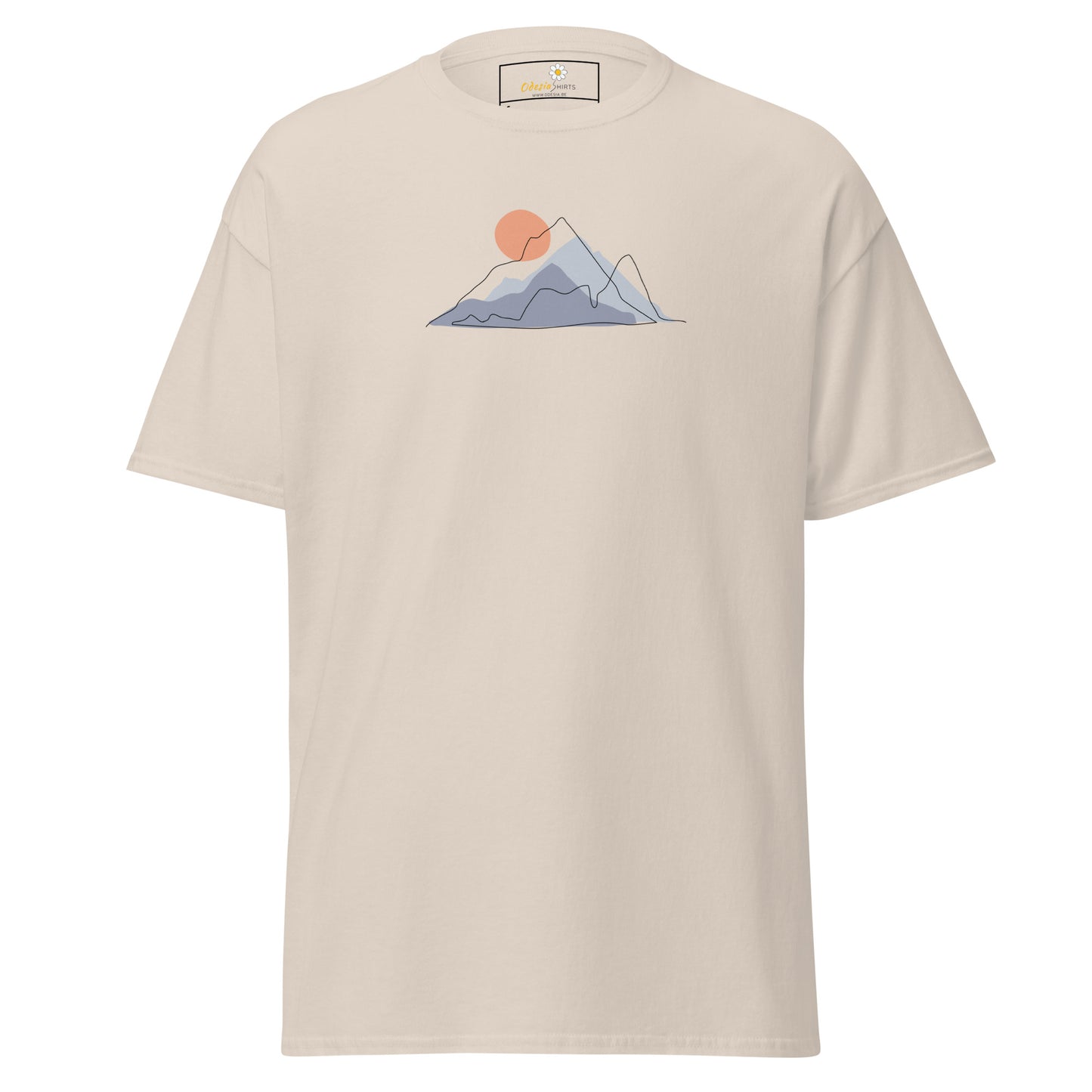 T-shirt classique pour homme - NATURE MOUNTAIN SUN - RÉGULIER