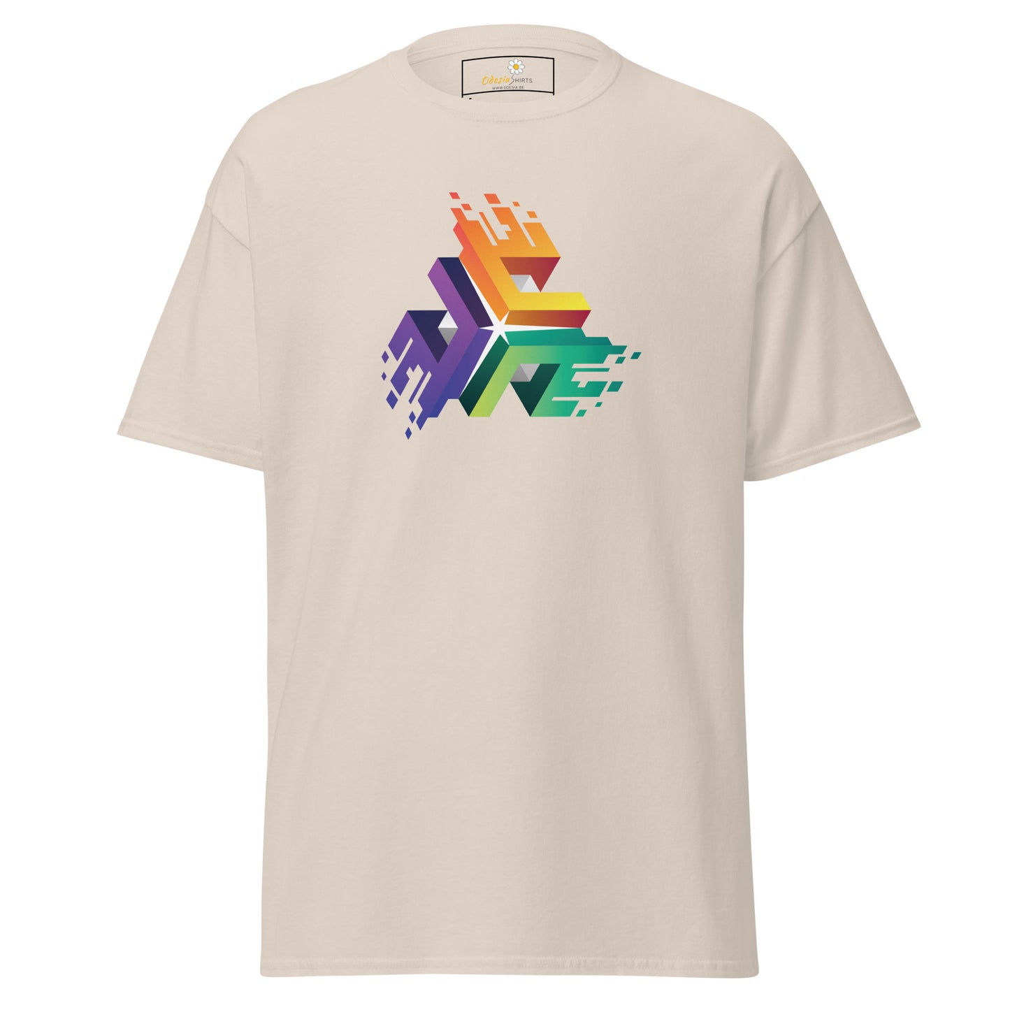 T-shirt classique unisexe - CUBES DE COULEURS ABSTRAITS - RÉGULIER