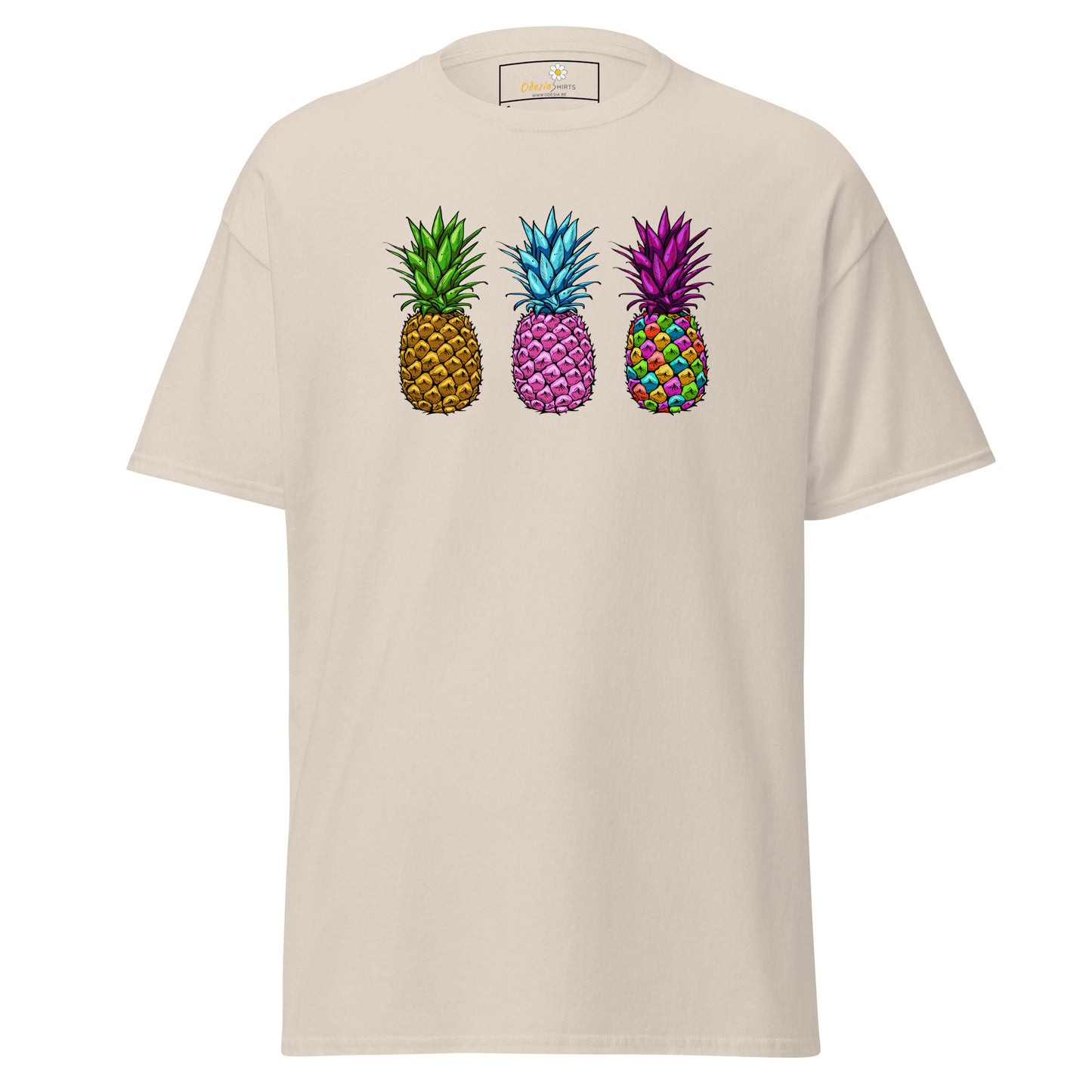 Unisex classic t-shirt - ORGANIC FRUIT PINEAPPLE COLORS - REGULAR