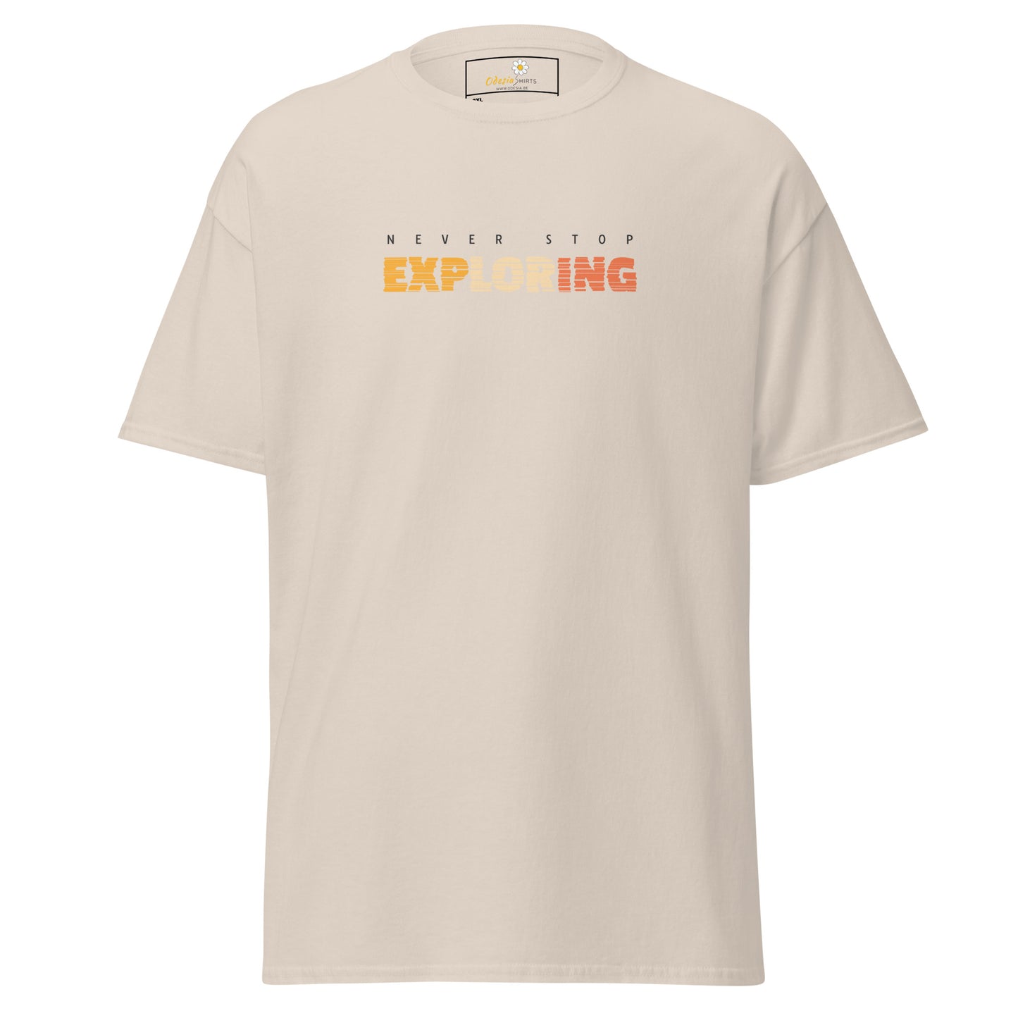 Unisex classic t-shirt - ADVENTURE TEXT NEVER STOP EXPLORING - BIG