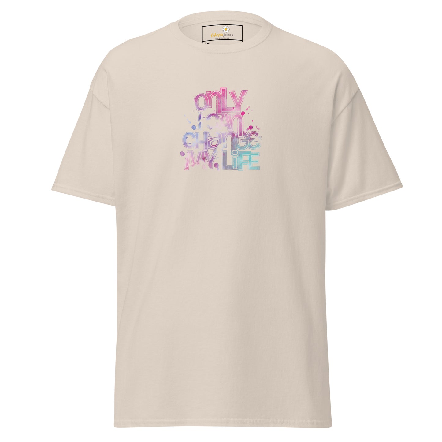 Heren klassiek t-shirt - TEKST ALLEEN KAN IK VERANDEREN - GROOT